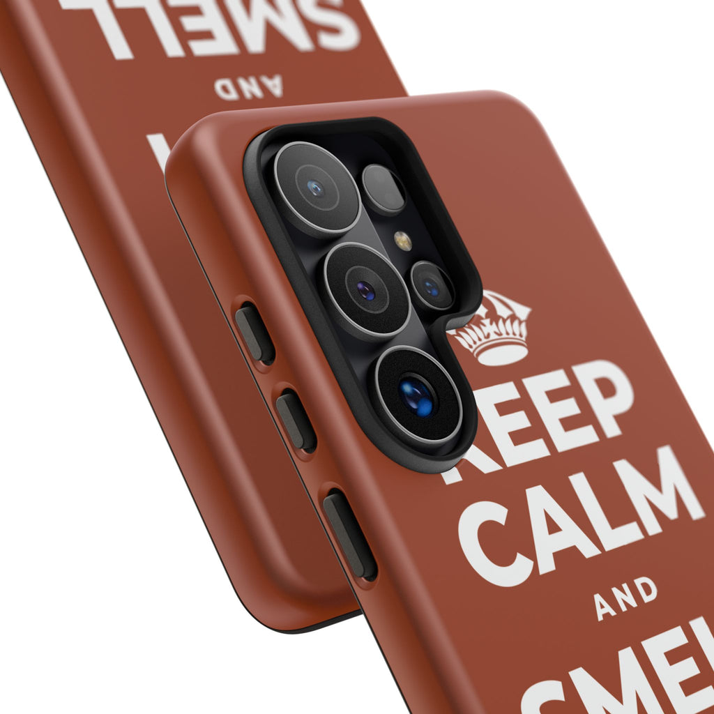 KEEP CALM AND SMELL THE ROSES Phone Case