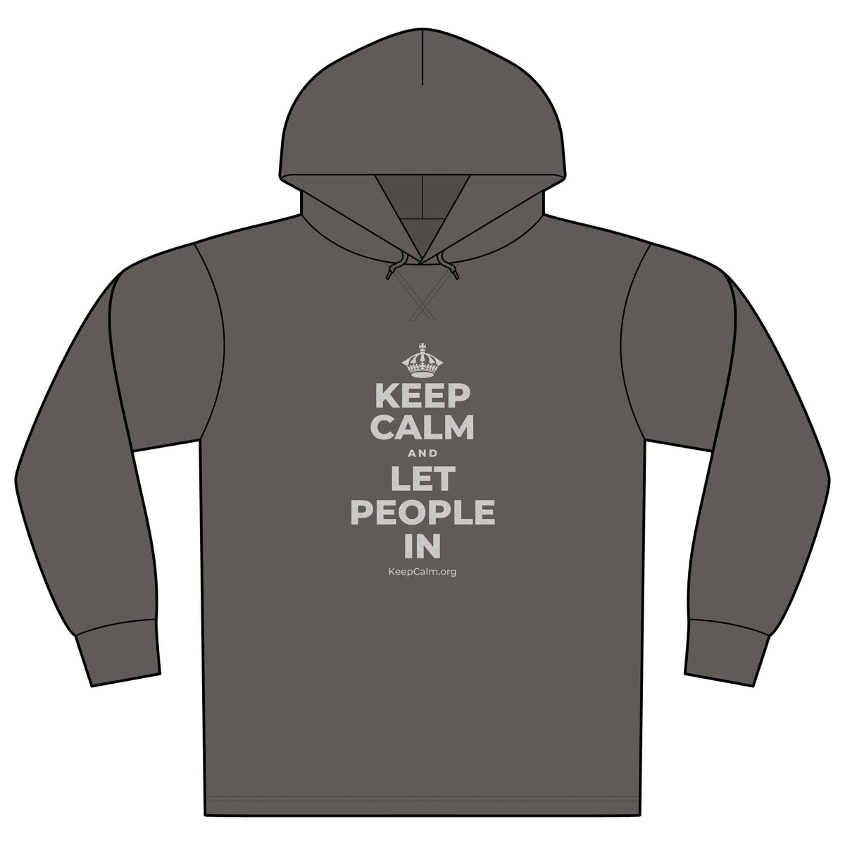KEEP CALM AND LET PEOPLE IN Organic Hoodie Tee