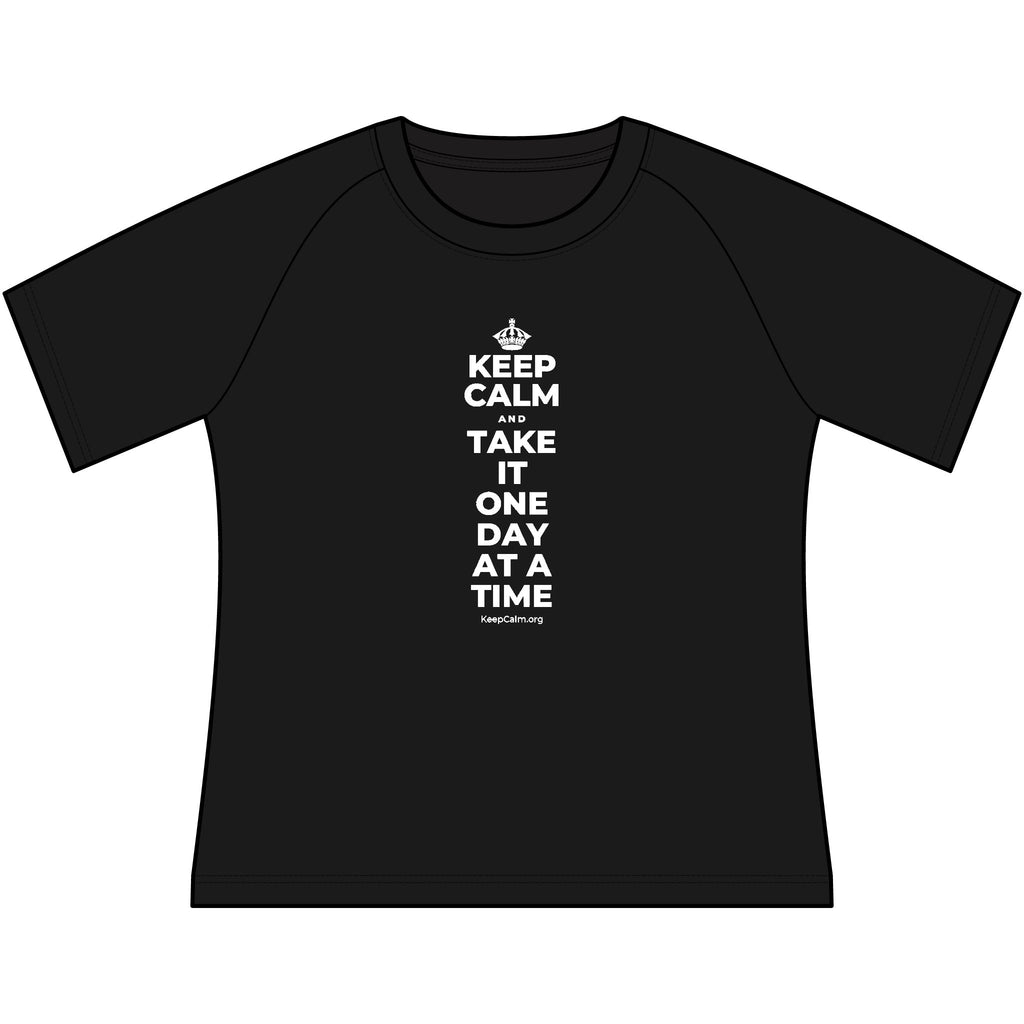 KEEP CALM AND TAKE IT ONE DAY AT A TIME Women's Raglan Tee