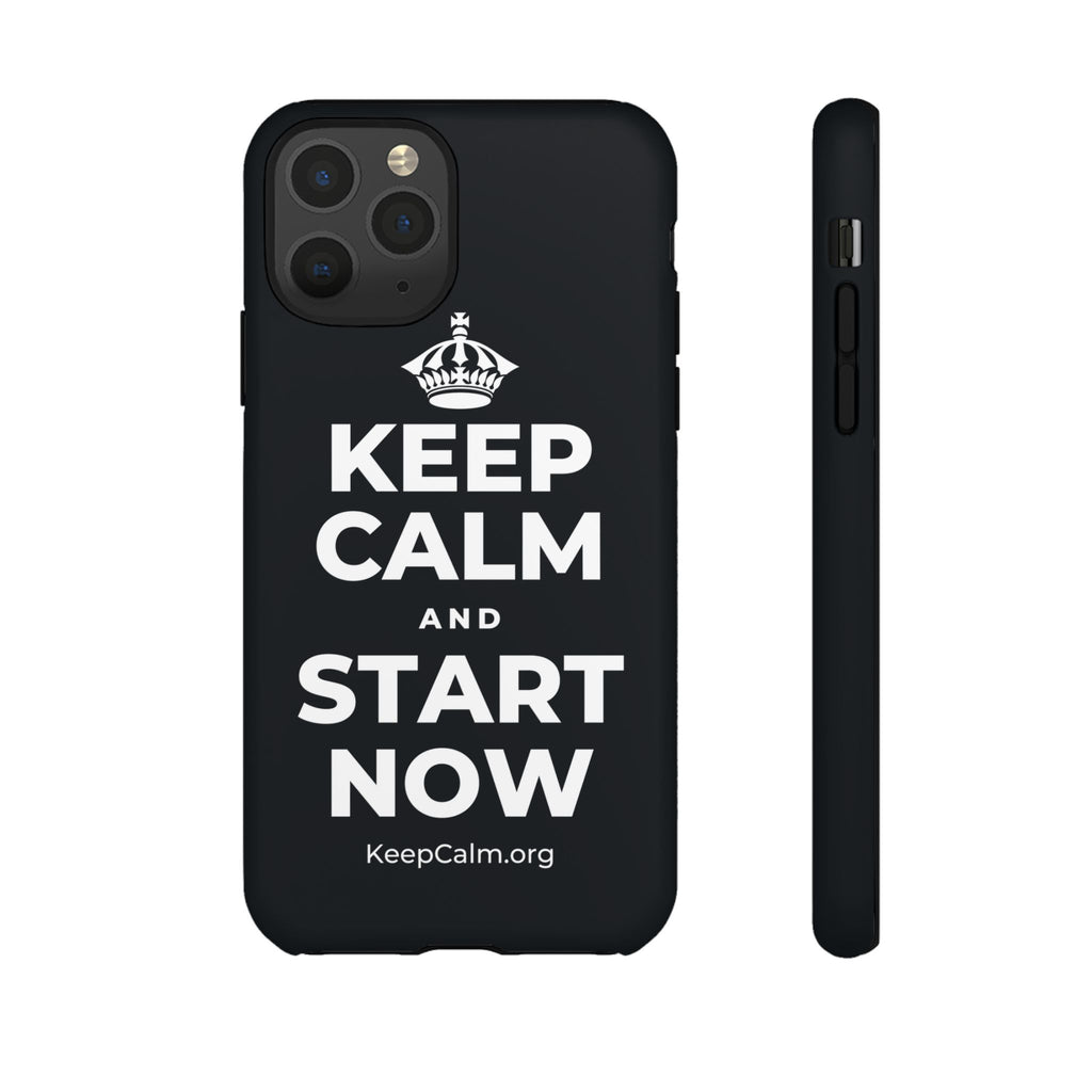 KEEP CALM AND START NOW Phone Case (Dark)