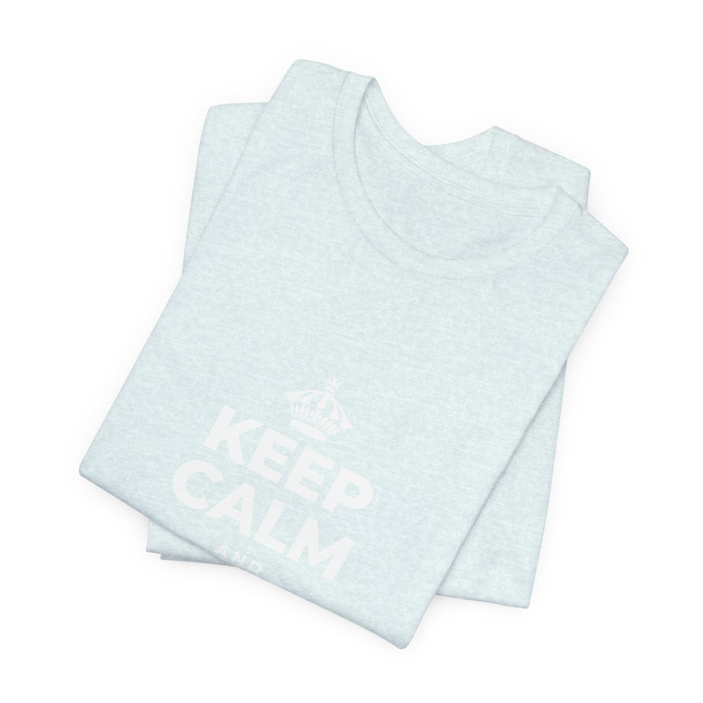 KEEP CALM AND KEEP DREAMING T-Shirt (Soft Cream–Heather Mauve)