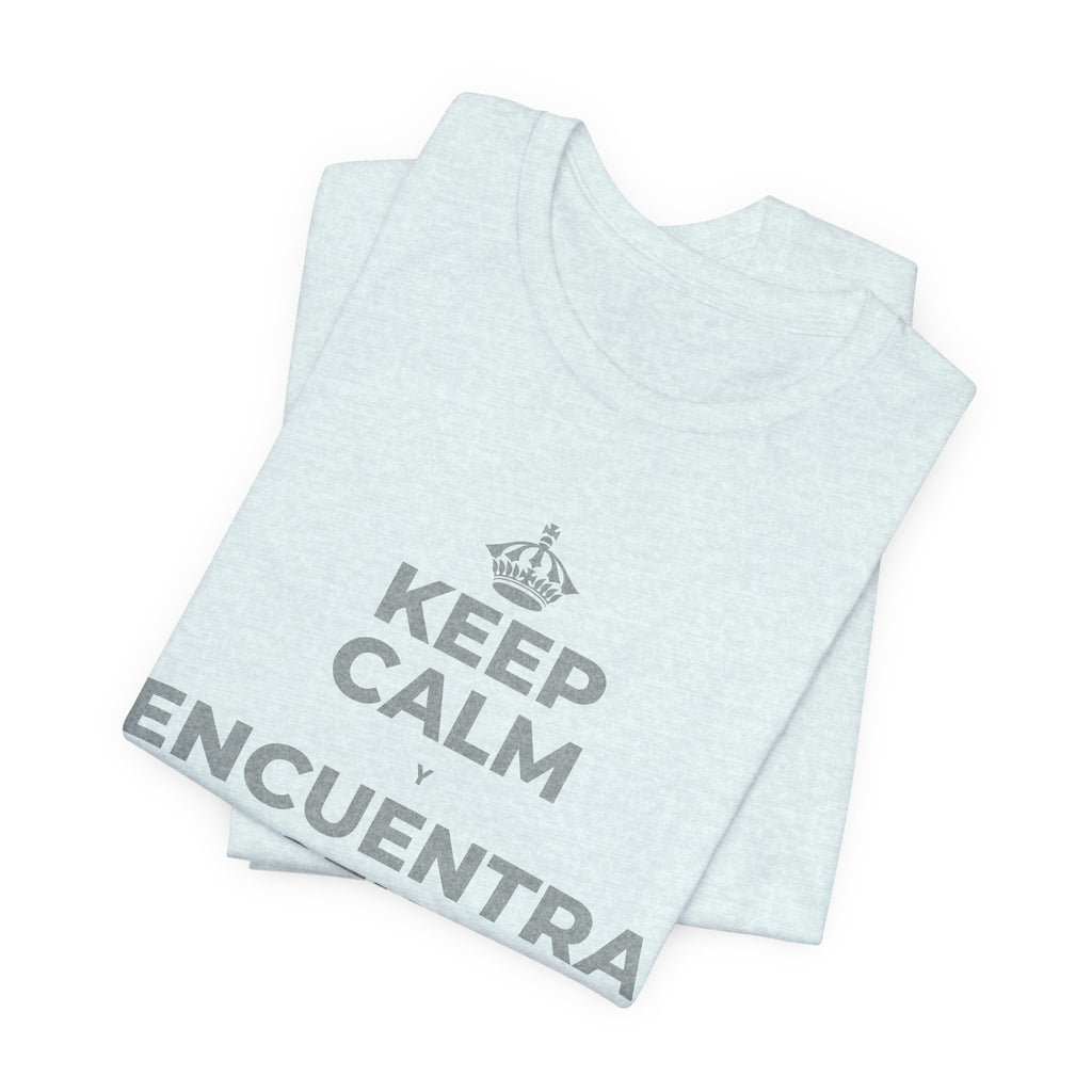 KEEP CALM Y ENCUENTRA TU CENTRO T-Shirt (Soft Cream–Heather Mauve)