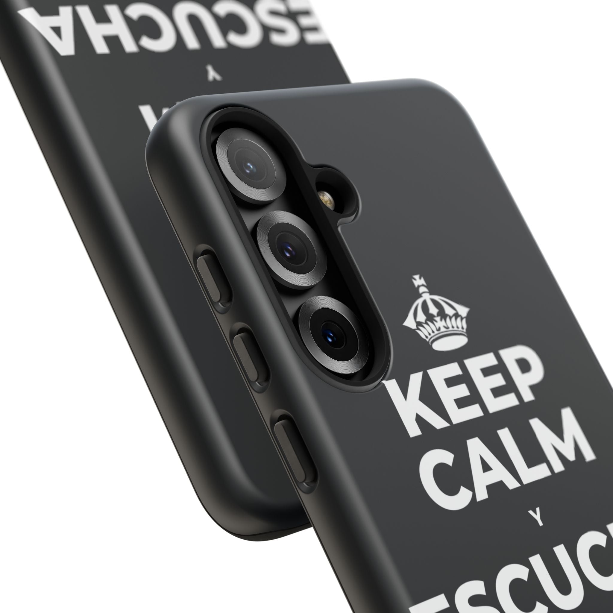 KEEP CALM Y ESCUCHA LA LLUVIA Phone Case (Dark)