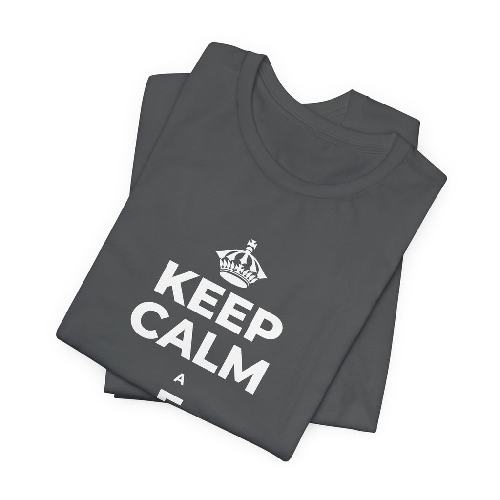 KEEP CALM A E HAʻAHEO IĀ ʻOE IHO T-Shirt (White–Asphalt)