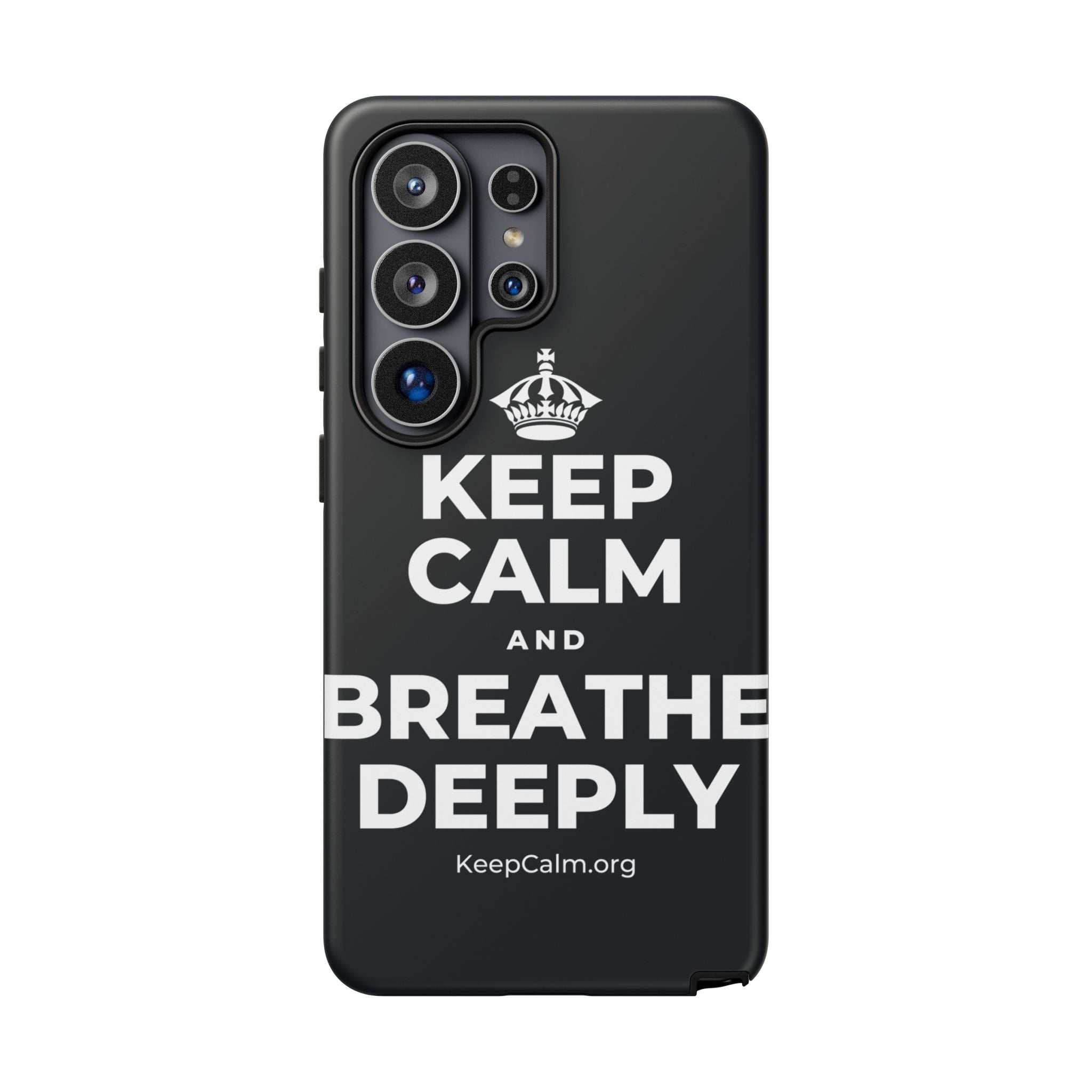 KEEP CALM AND BREATHE DEEPLY Phone Case (Dark)