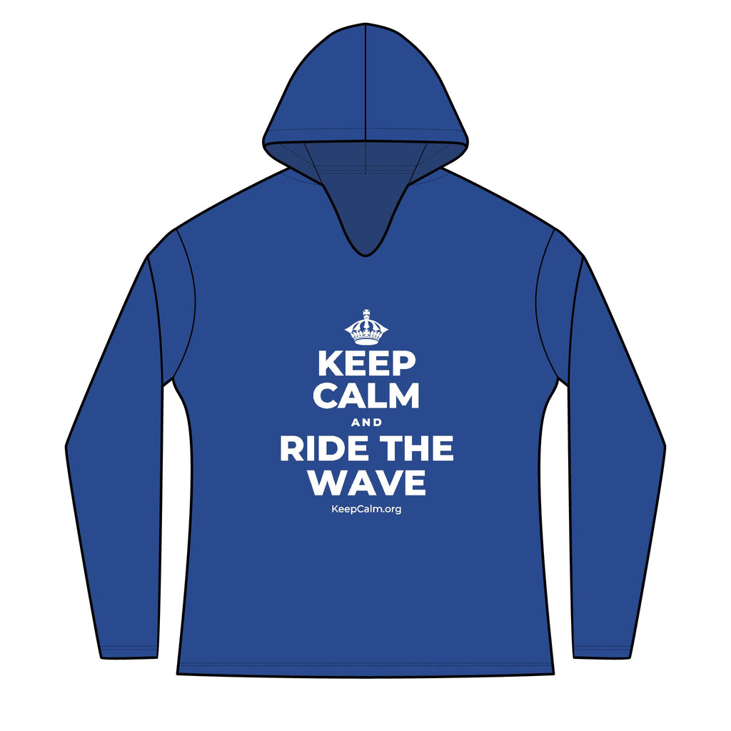 KEEP CALM AND RIDE THE WAVE Women's Long Sleeve Hoodie