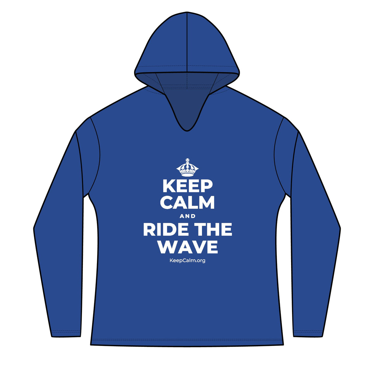 KEEP CALM AND RIDE THE WAVE Women's Long Sleeve Hoodie