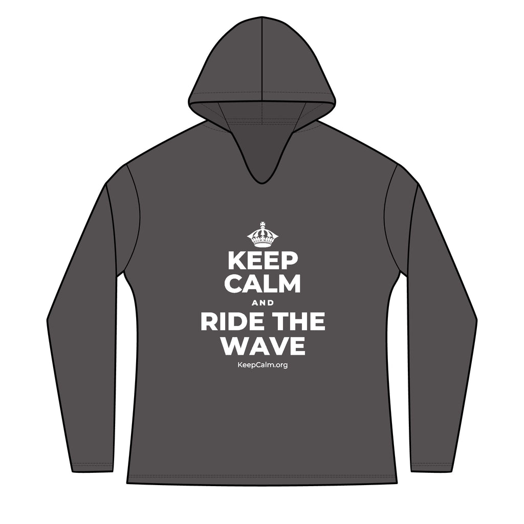 KEEP CALM AND RIDE THE WAVE Women's Long Sleeve Hoodie