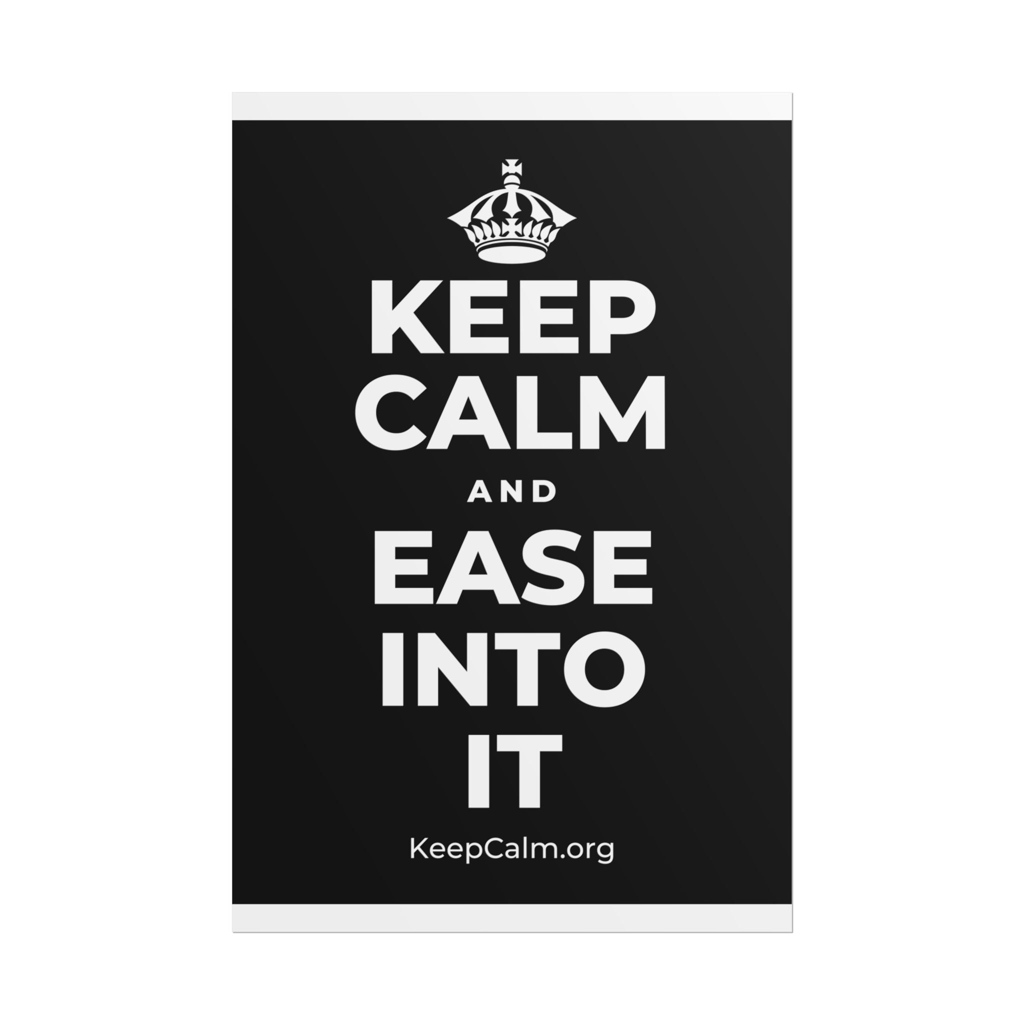 KEEP CALM AND EASE INTO IT Poster