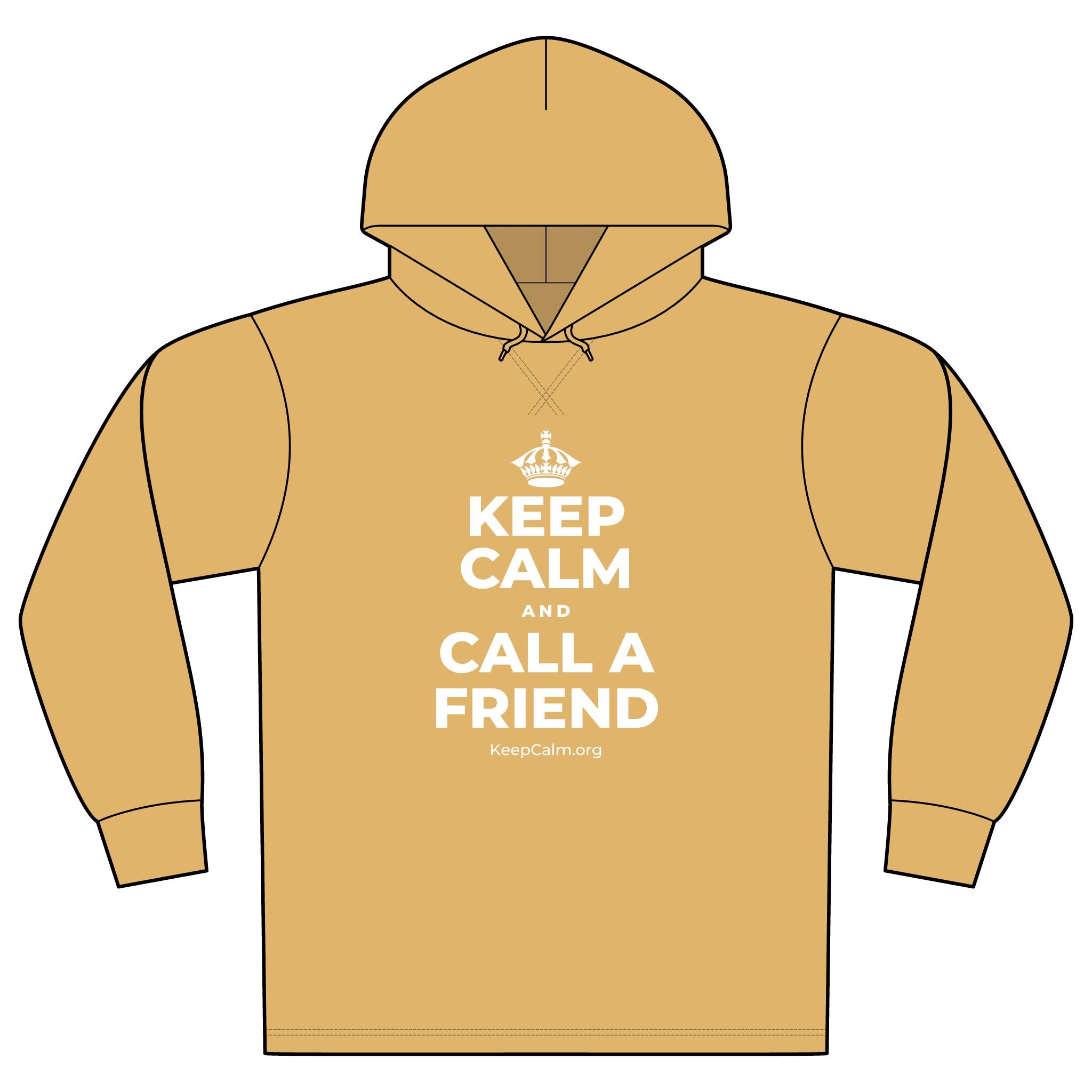 KEEP CALM AND CALL A FRIEND Organic Hoodie Tee