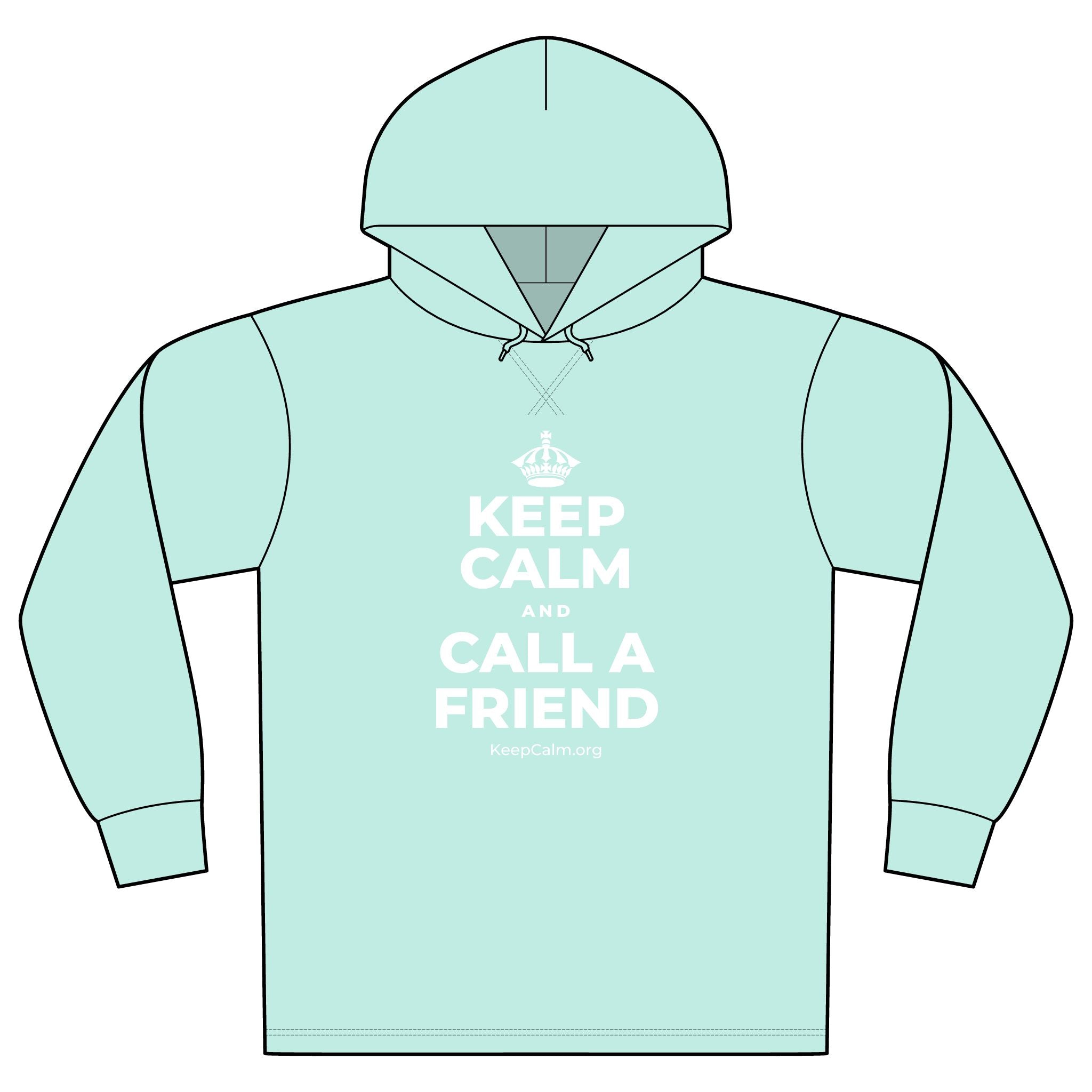 KEEP CALM AND CALL A FRIEND Organic Hoodie Tee