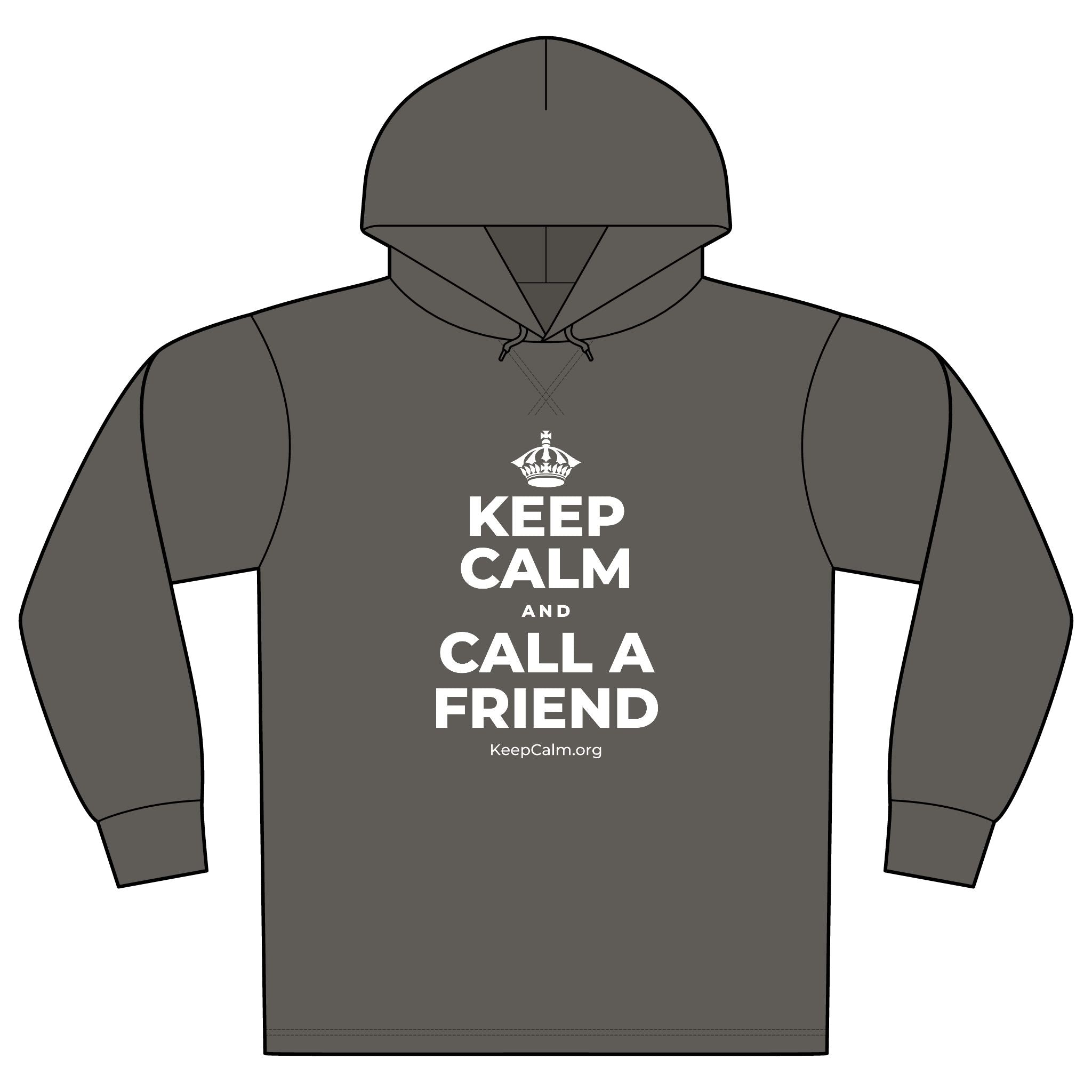 KEEP CALM AND CALL A FRIEND Organic Hoodie Tee