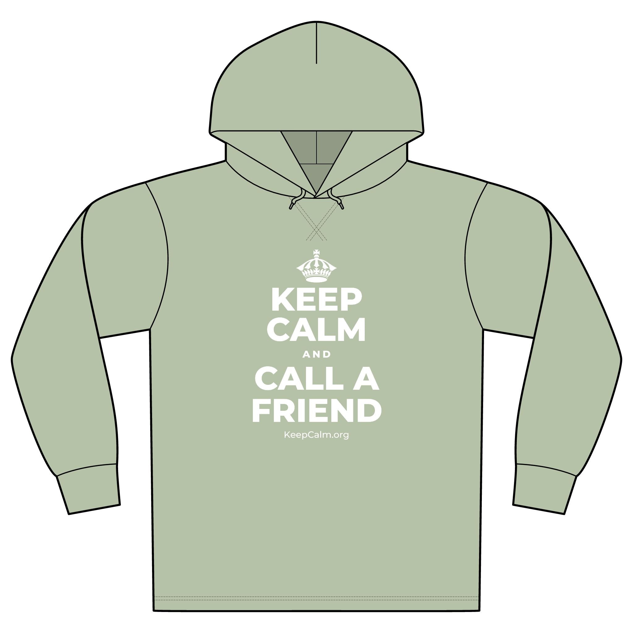 KEEP CALM AND CALL A FRIEND Organic Hoodie Tee
