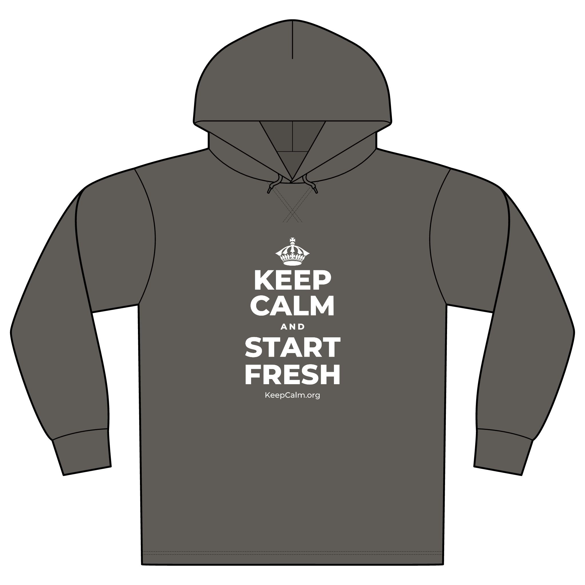 KEEP CALM AND START FRESH Organic Hoodie Tee