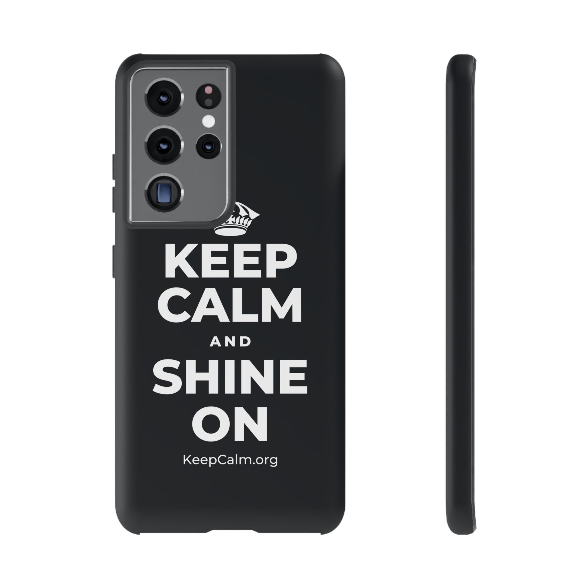 KEEP CALM AND SHINE ON Phone Case (Dark)