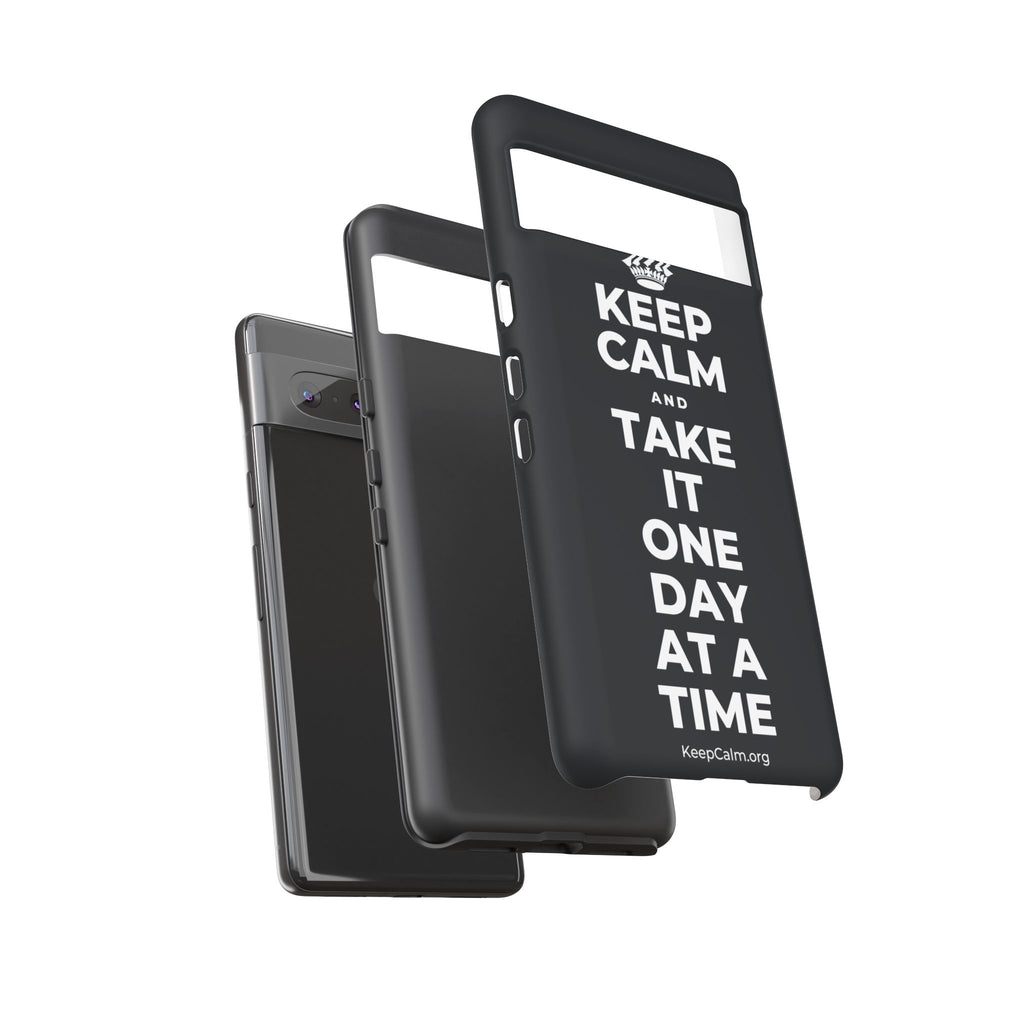 KEEP CALM AND TAKE IT ONE DAY AT A TIME Phone Case (Dark)
