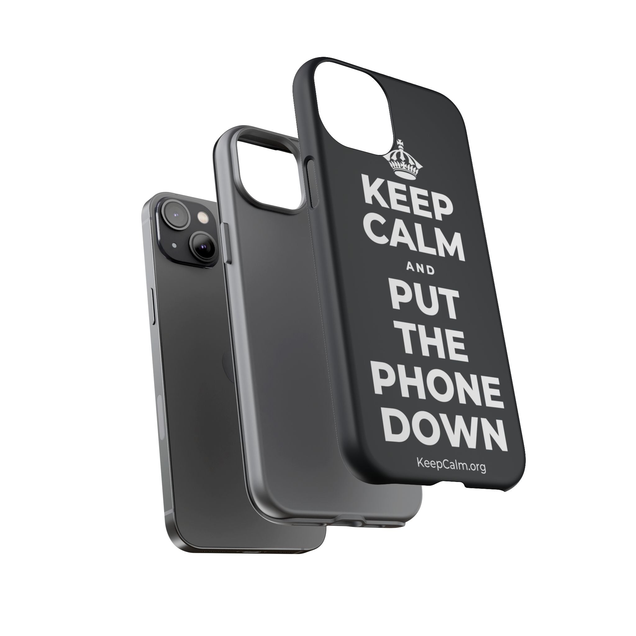 KEEP CALM AND PUT THE PHONE DOWN Phone Case (Dark)