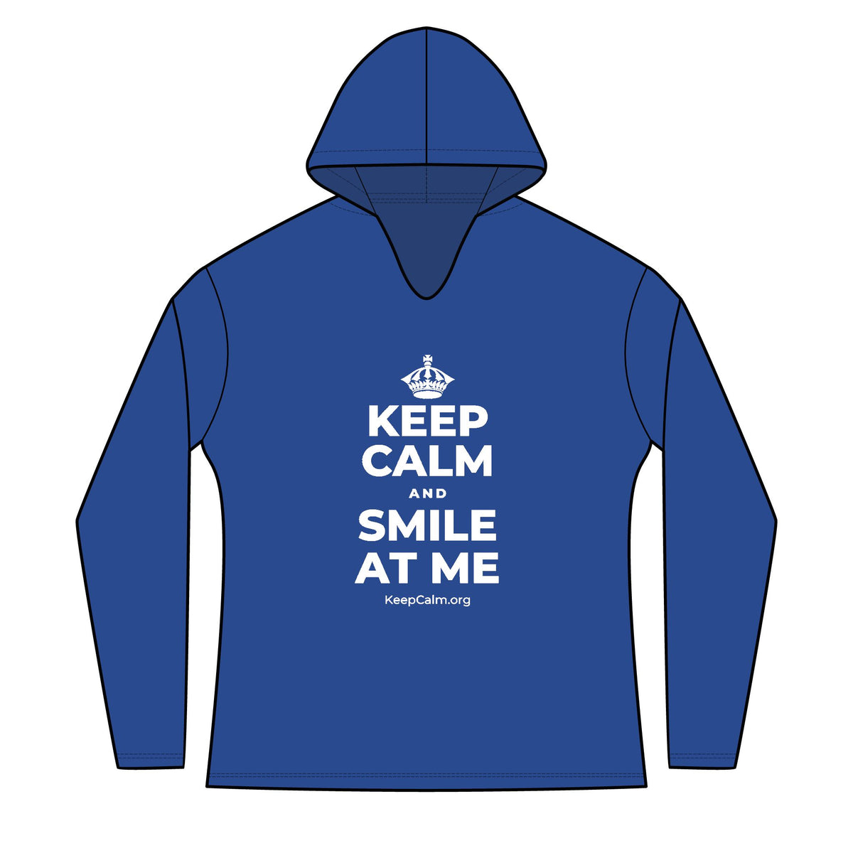 KEEP CALM AND SMILE AT ME Women's Long Sleeve Hoodie