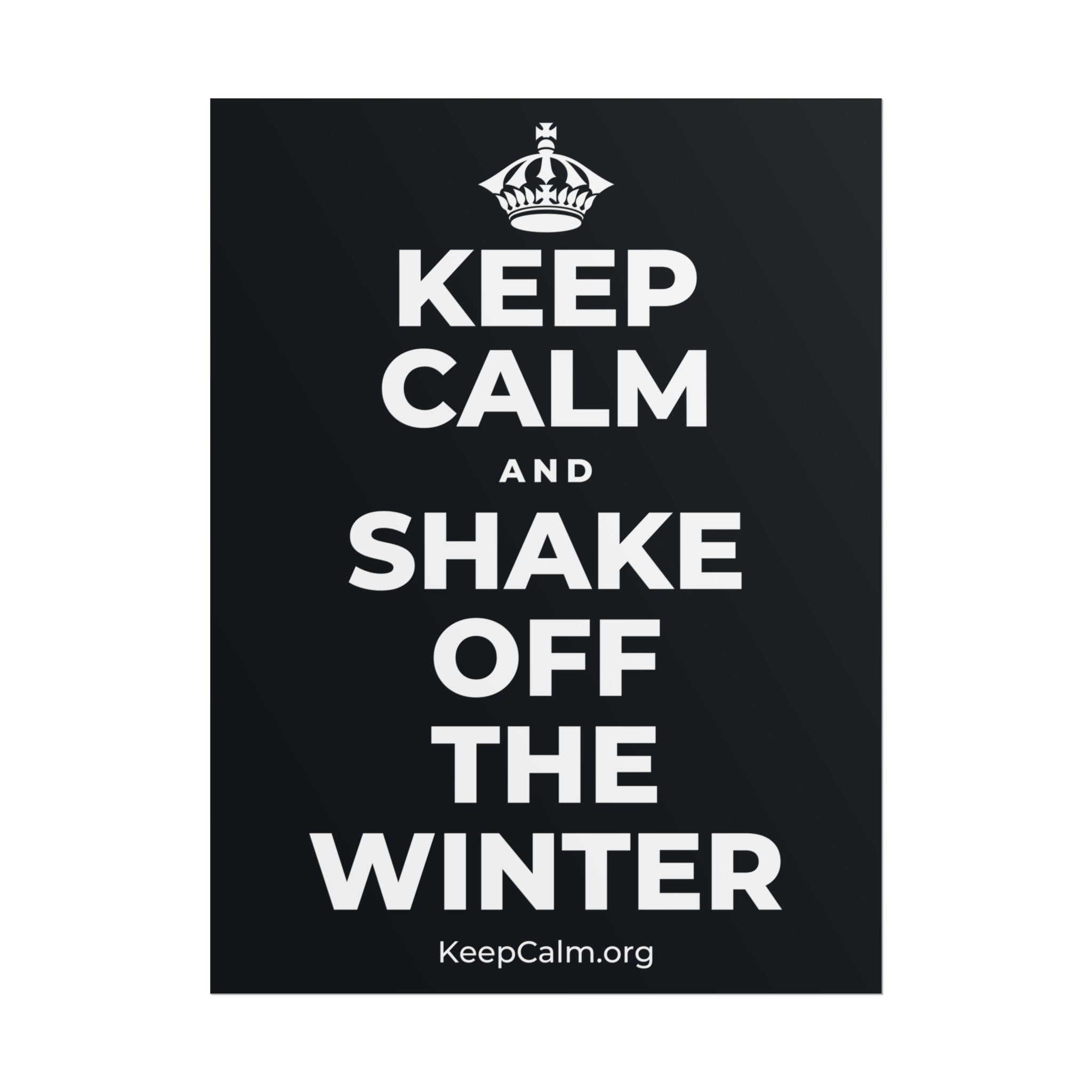KEEP CALM AND SHAKE OFF THE WINTER Poster (Dark)