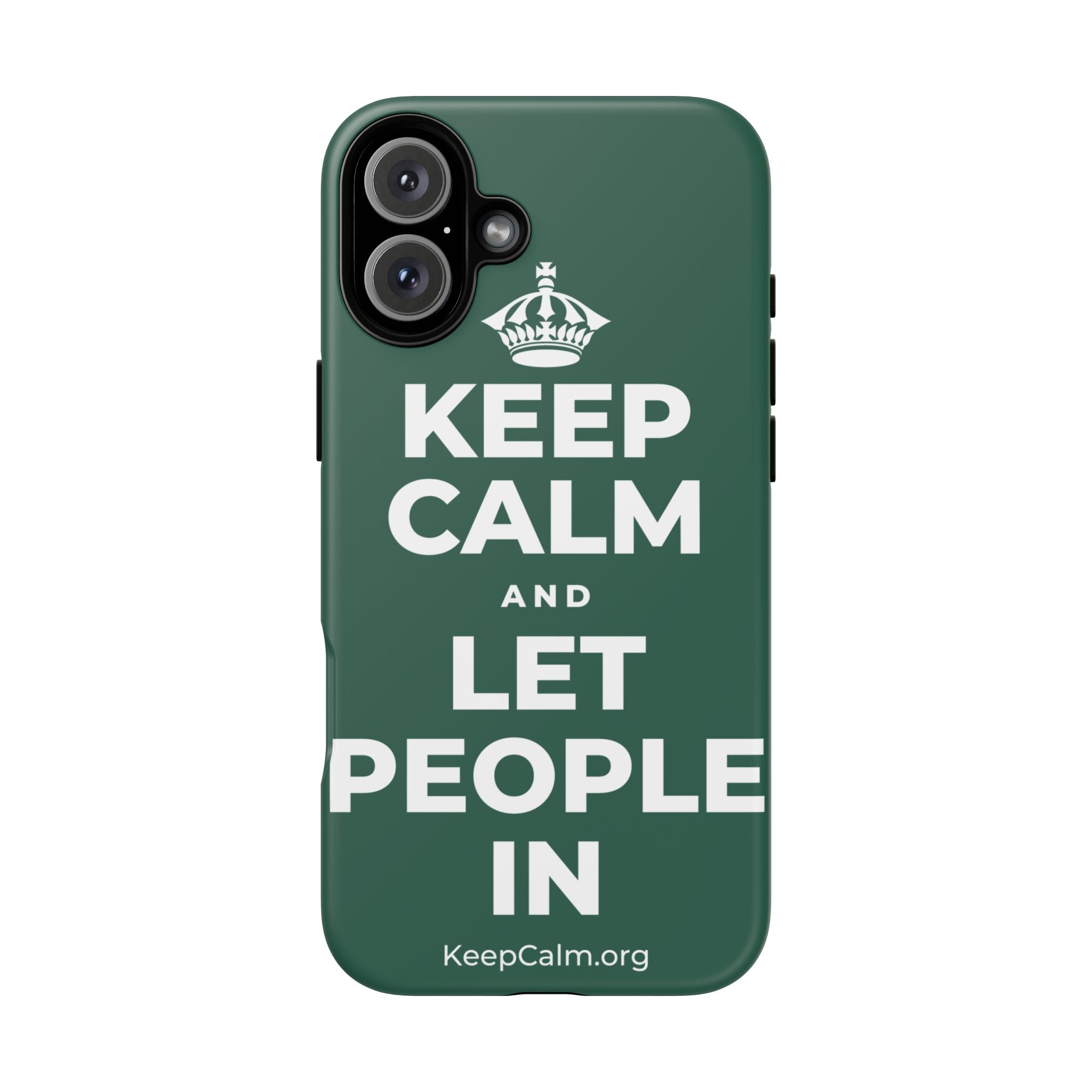 KEEP CALM AND LET PEOPLE IN Phone Case