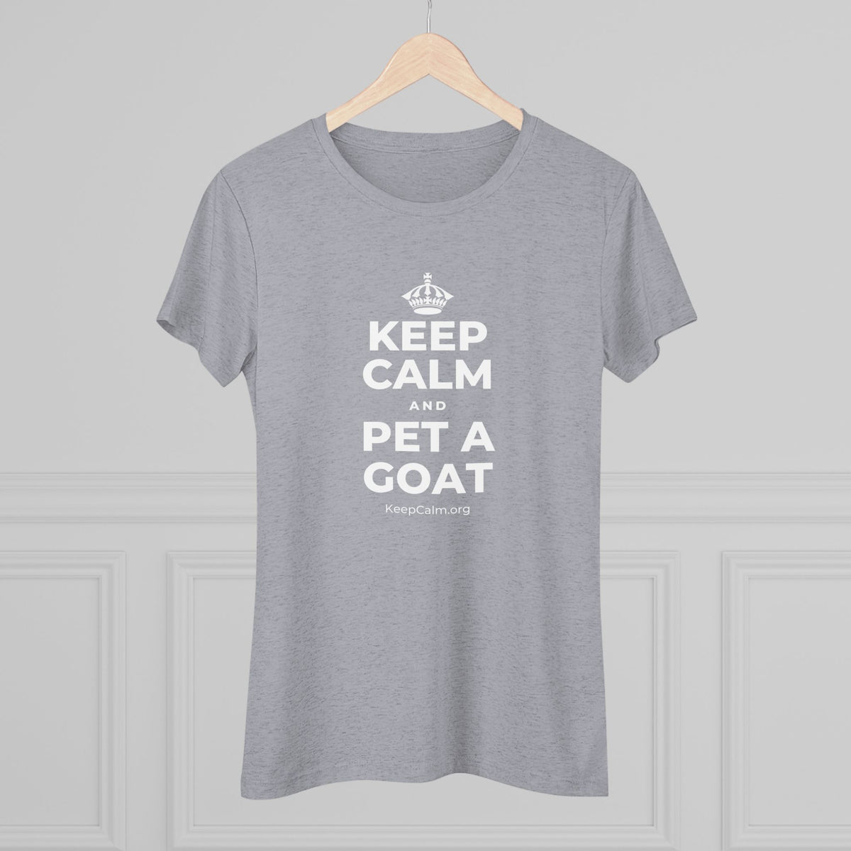 KEEP CALM AND PET A GOAT Women's Tri-Blend Tee