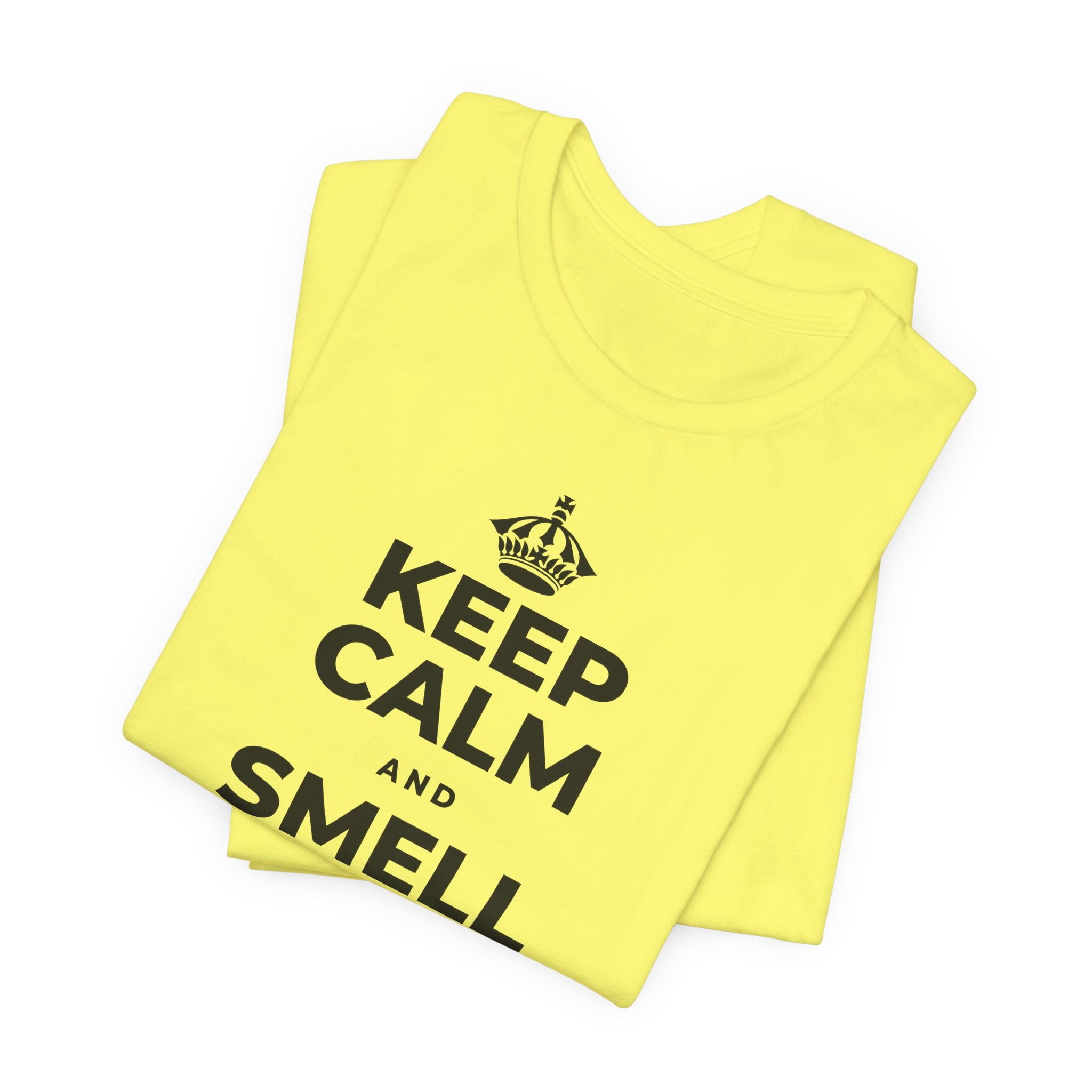 KEEP CALM AND SMELL THE FRESH AIR T-Shirt (Soft Cream–Heather Mauve)