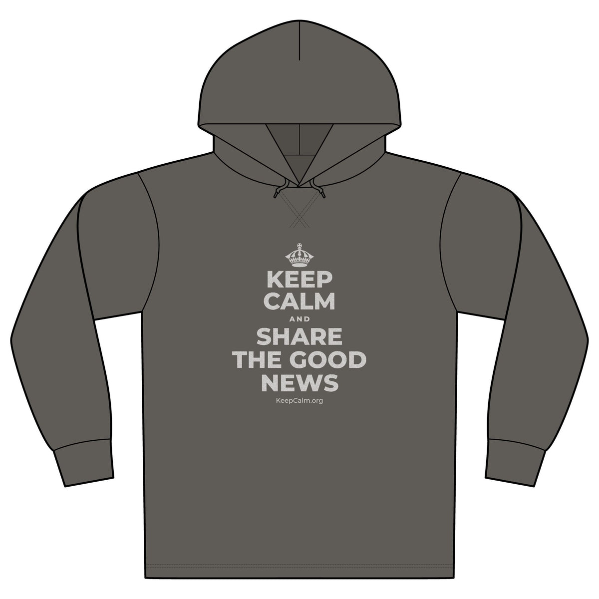 KEEP CALM AND SHARE THE GOOD NEWS Organic Hoodie Tee