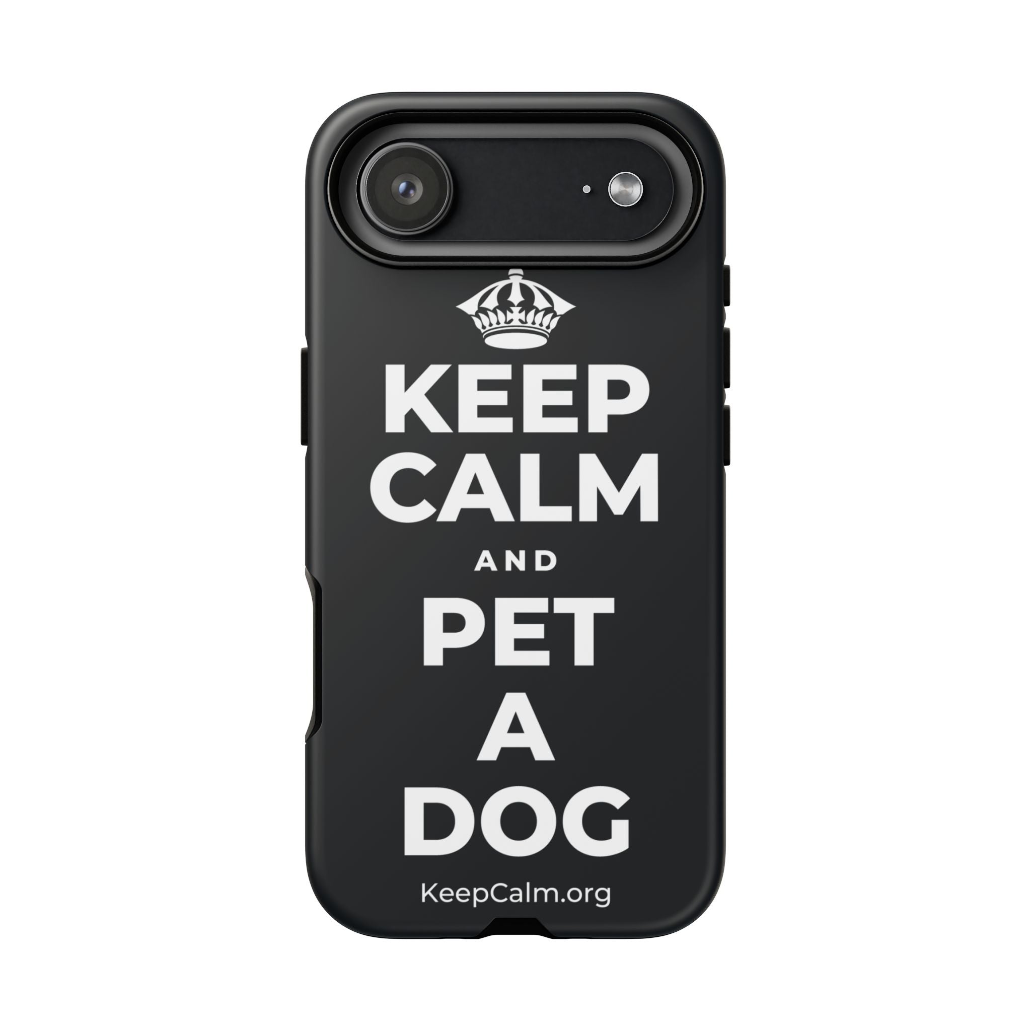 KEEP CALM AND PET A DOG Phone Case (Dark)