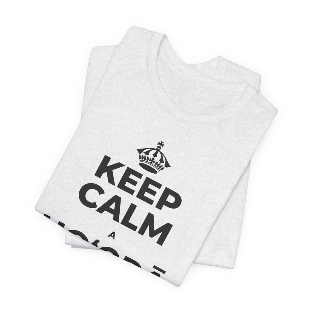 KEEP CALM A HOʻOPĀ I KA LANI T-Shirt (Soft Cream–Heather Mauve)