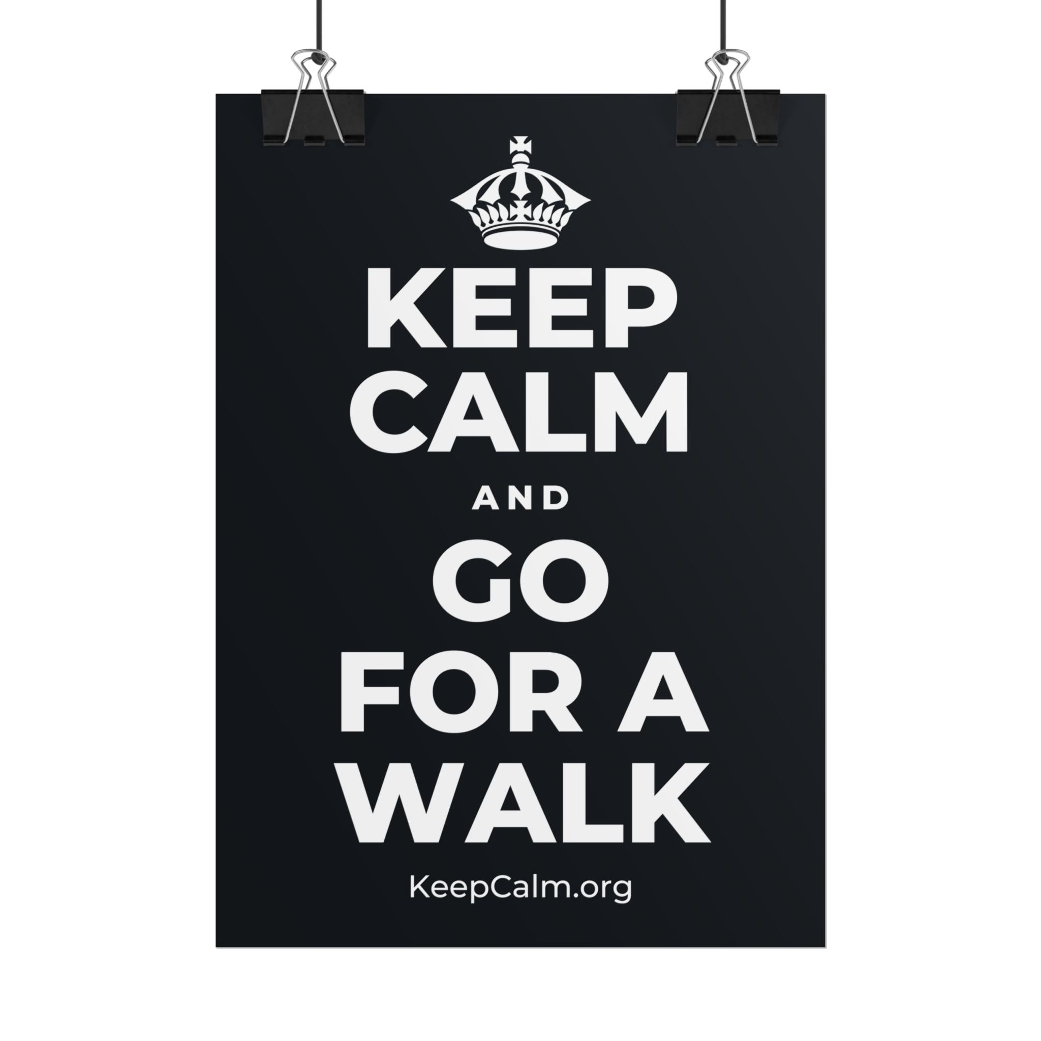 KEEP CALM AND GO FOR A WALK Poster (Dark)