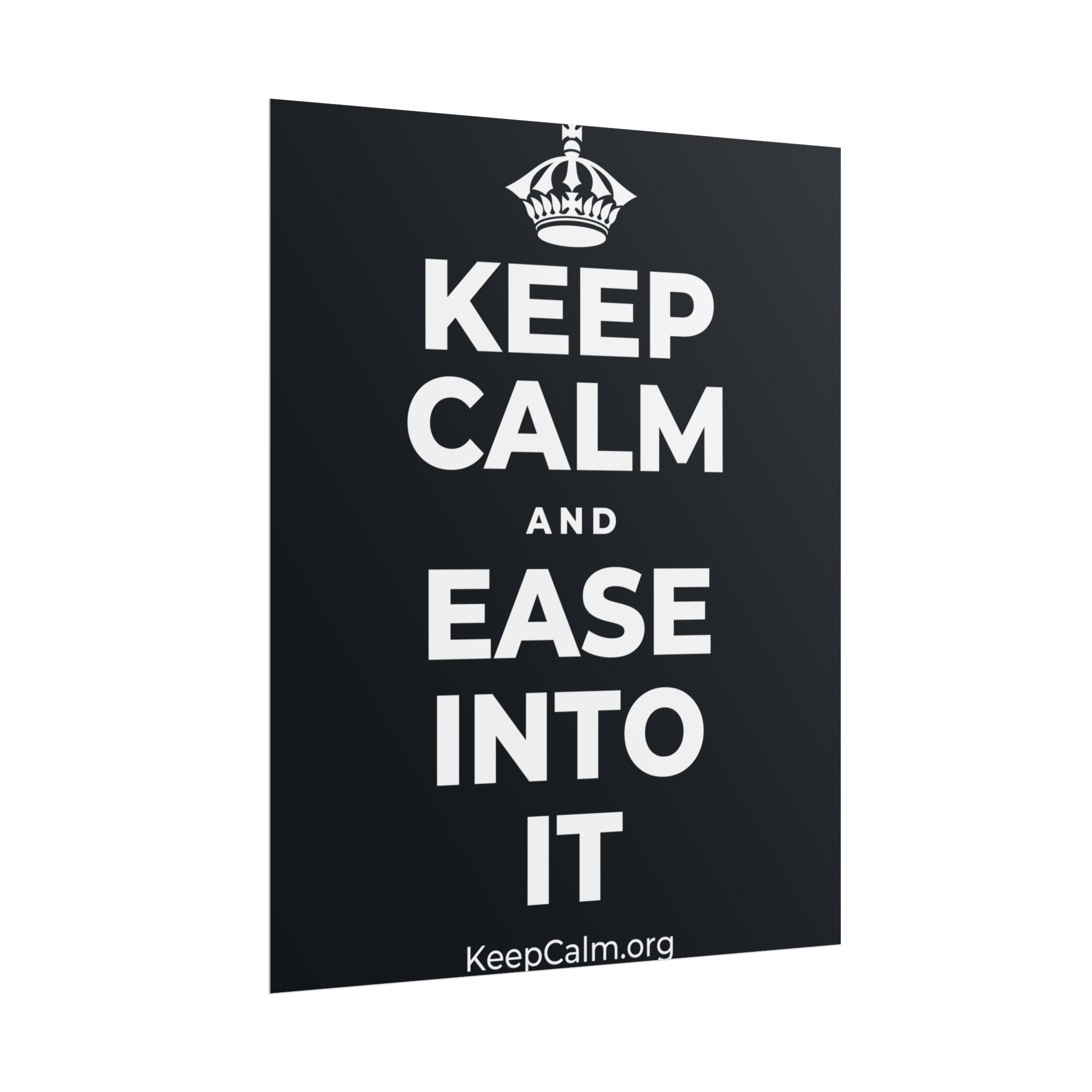KEEP CALM AND EASE INTO IT Poster (Dark)