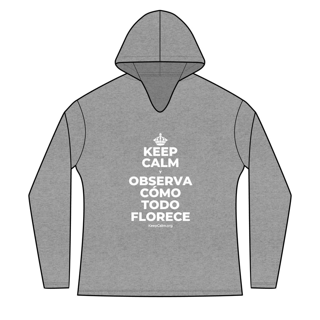 KEEP CALM Y OBSERVA CÓMO TODO FLORECE Women's Long Sleeve Hoodie