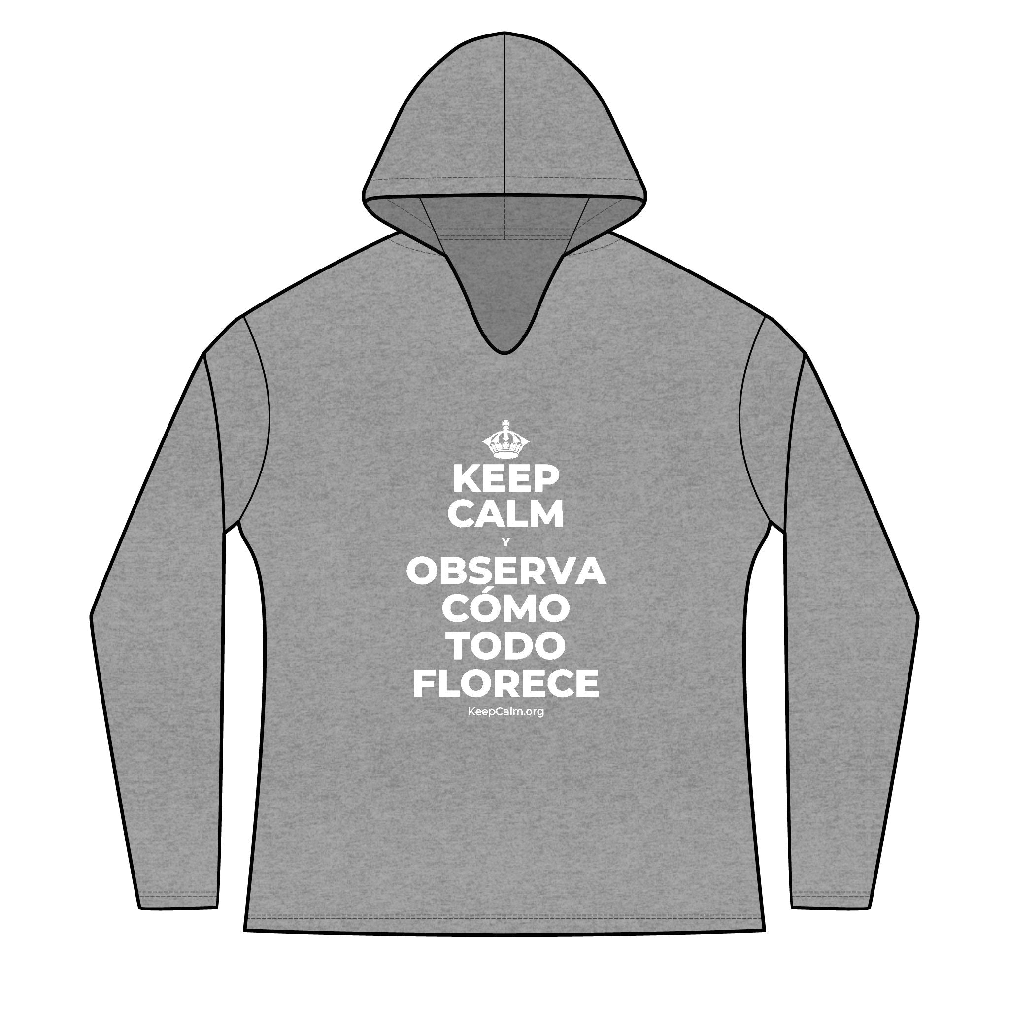 KEEP CALM Y OBSERVA CÓMO TODO FLORECE Women's Long Sleeve Hoodie