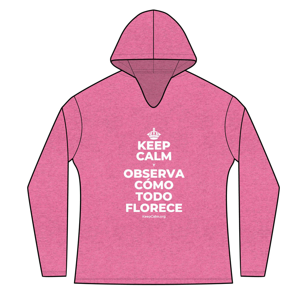 KEEP CALM Y OBSERVA CÓMO TODO FLORECE Women's Long Sleeve Hoodie