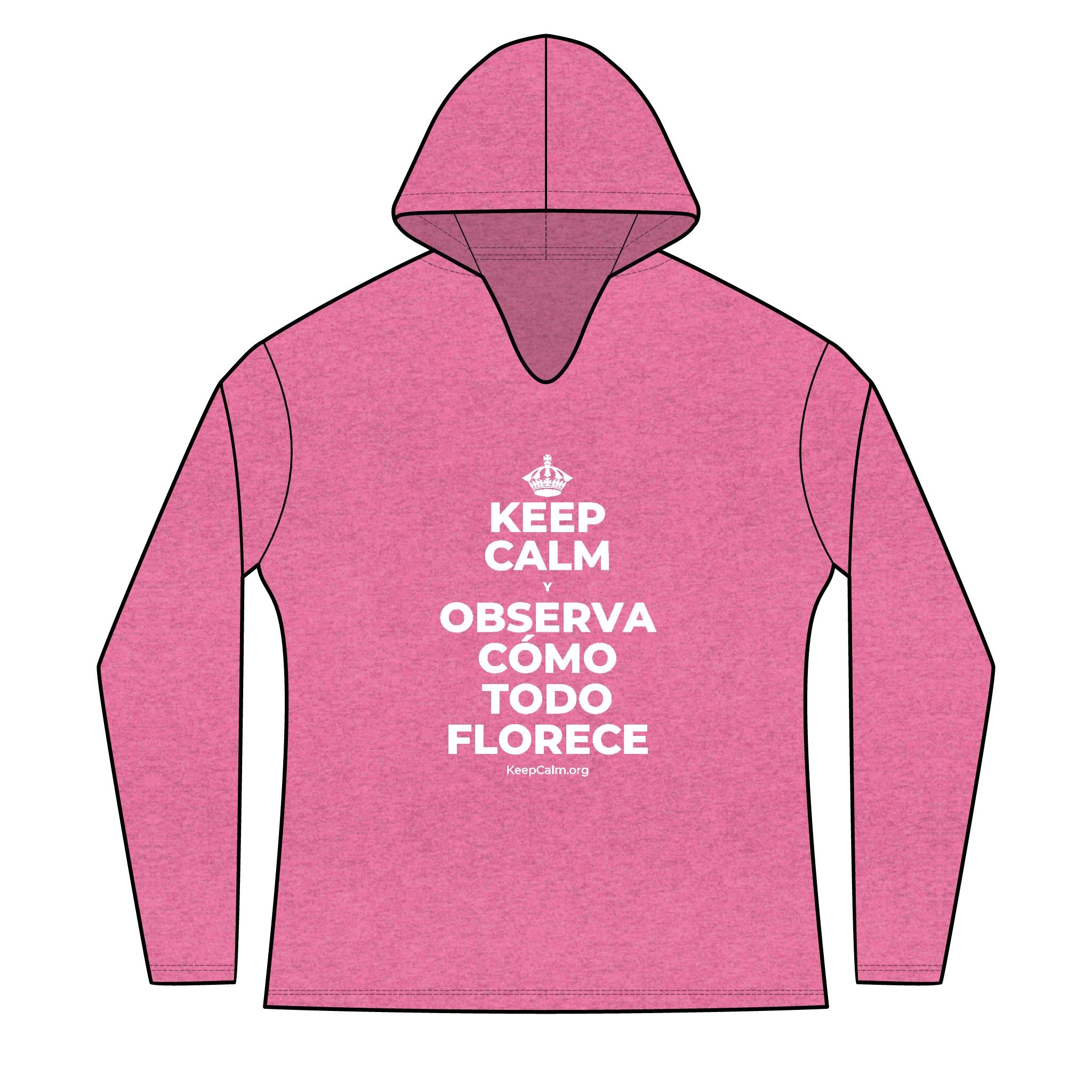KEEP CALM Y OBSERVA CÓMO TODO FLORECE Women's Long Sleeve Hoodie