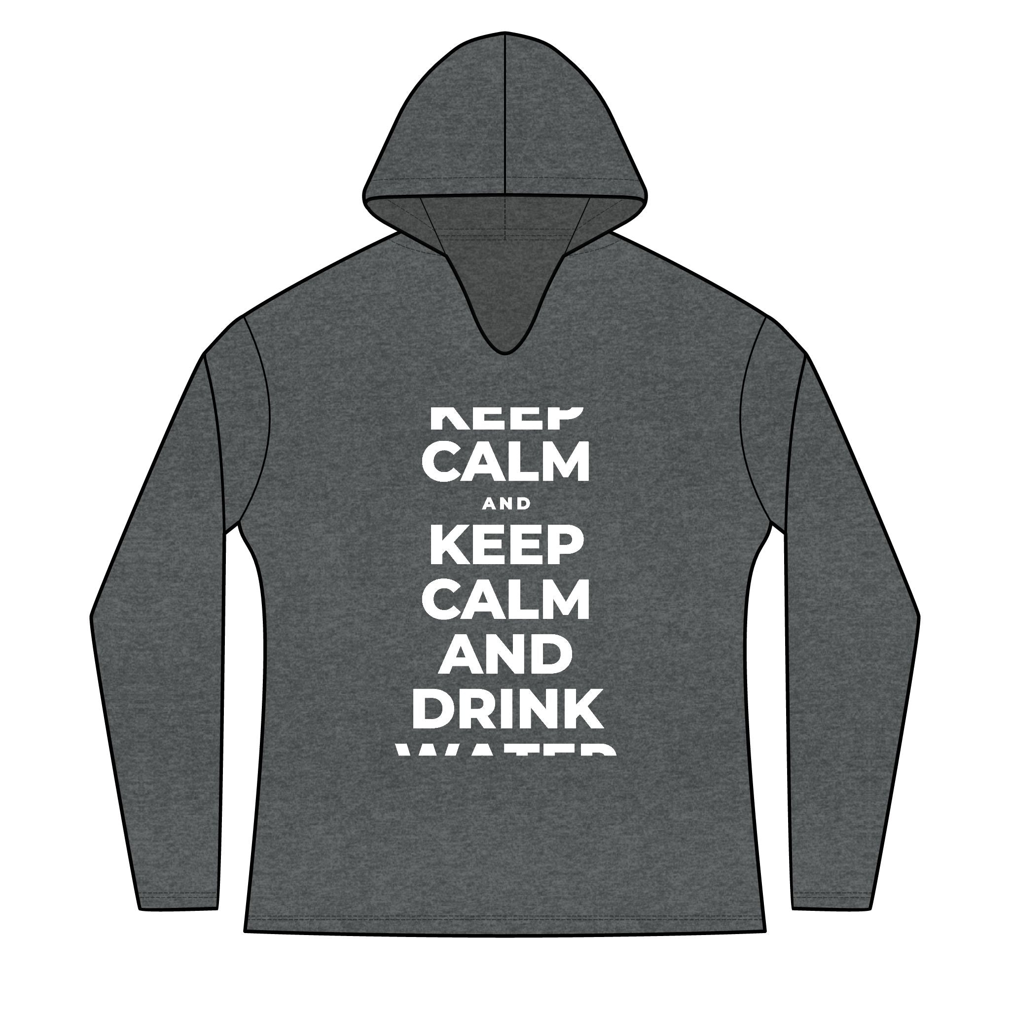KEEP CALM AND DRINK WATER Women's Long Sleeve Hoodie