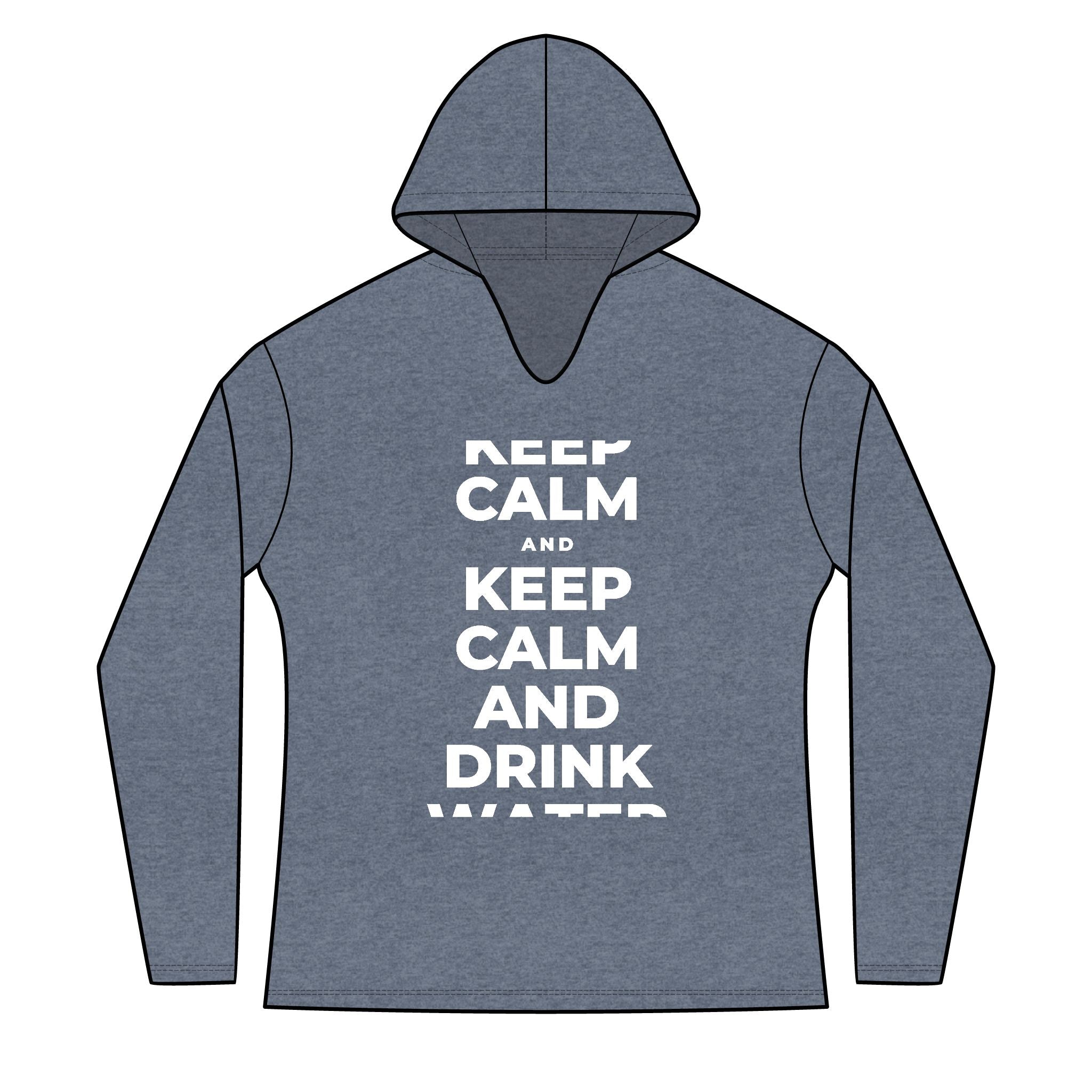 KEEP CALM AND DRINK WATER Women's Long Sleeve Hoodie