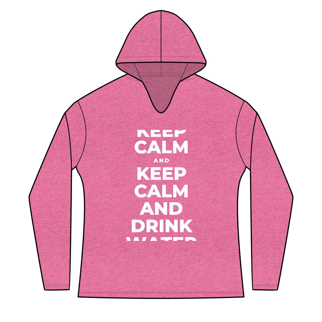 KEEP CALM AND DRINK WATER Women's Long Sleeve Hoodie