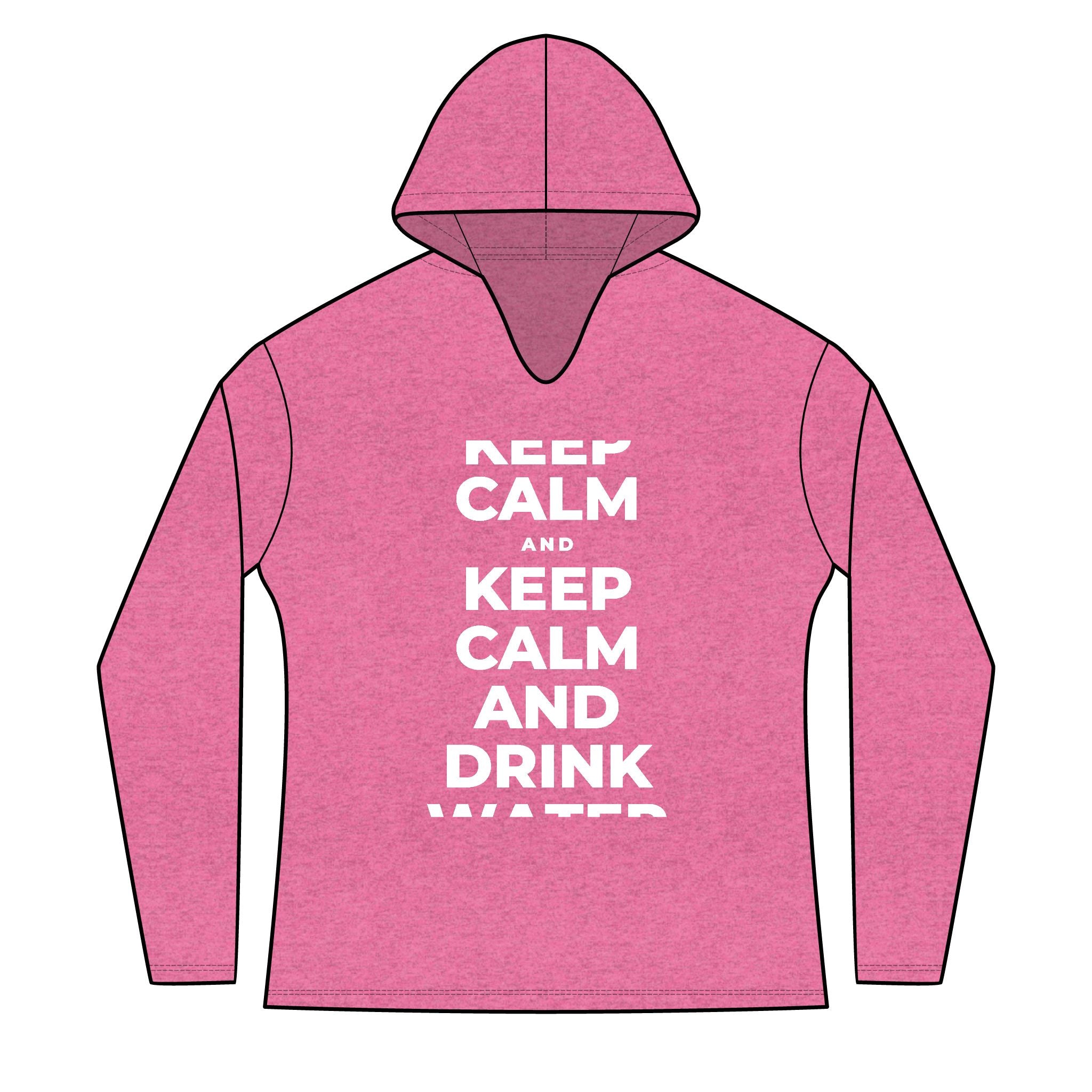 KEEP CALM AND DRINK WATER Women's Long Sleeve Hoodie