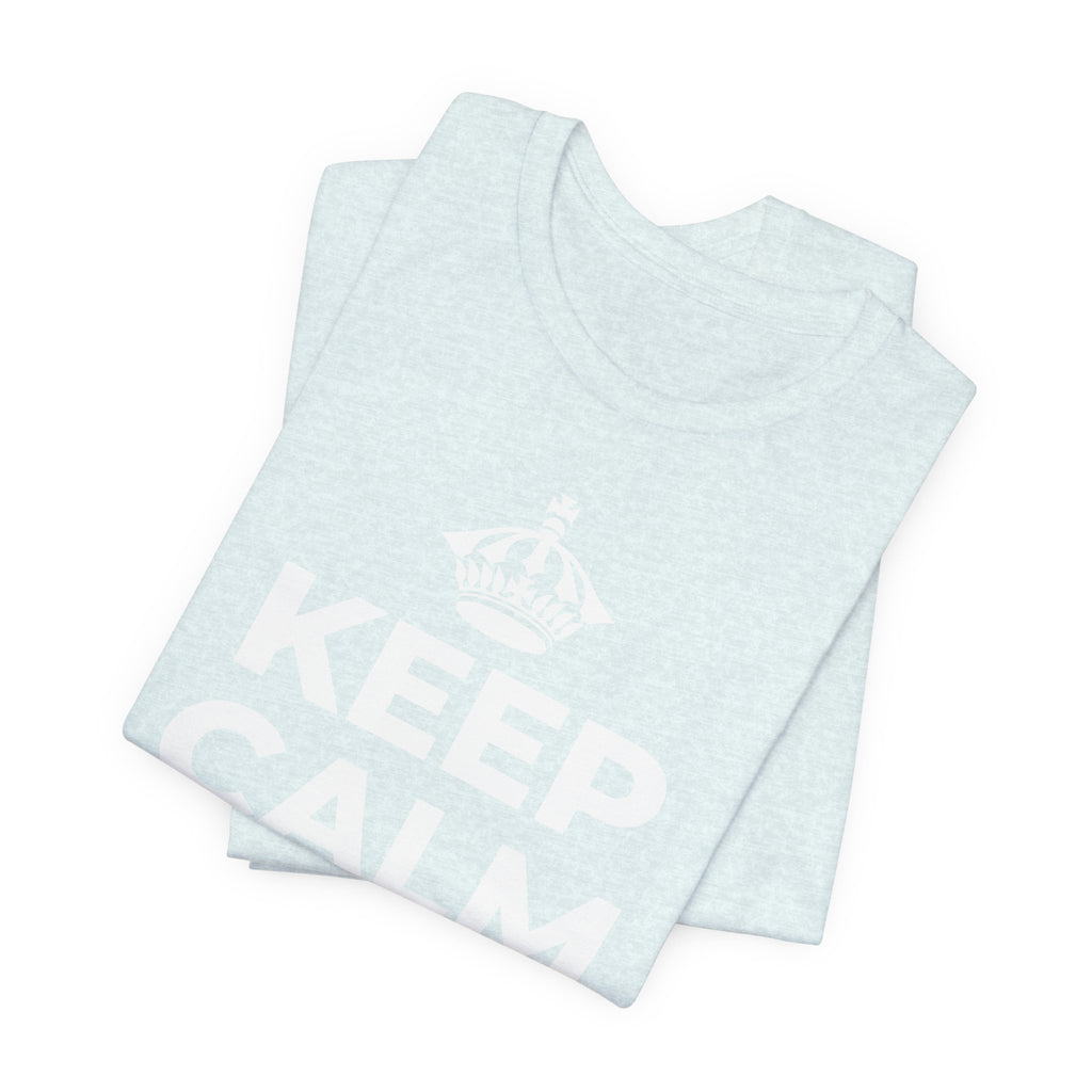 KEEP CALM AND 去踩踩草地 T-Shirt (Soft Cream–Heather Mauve)