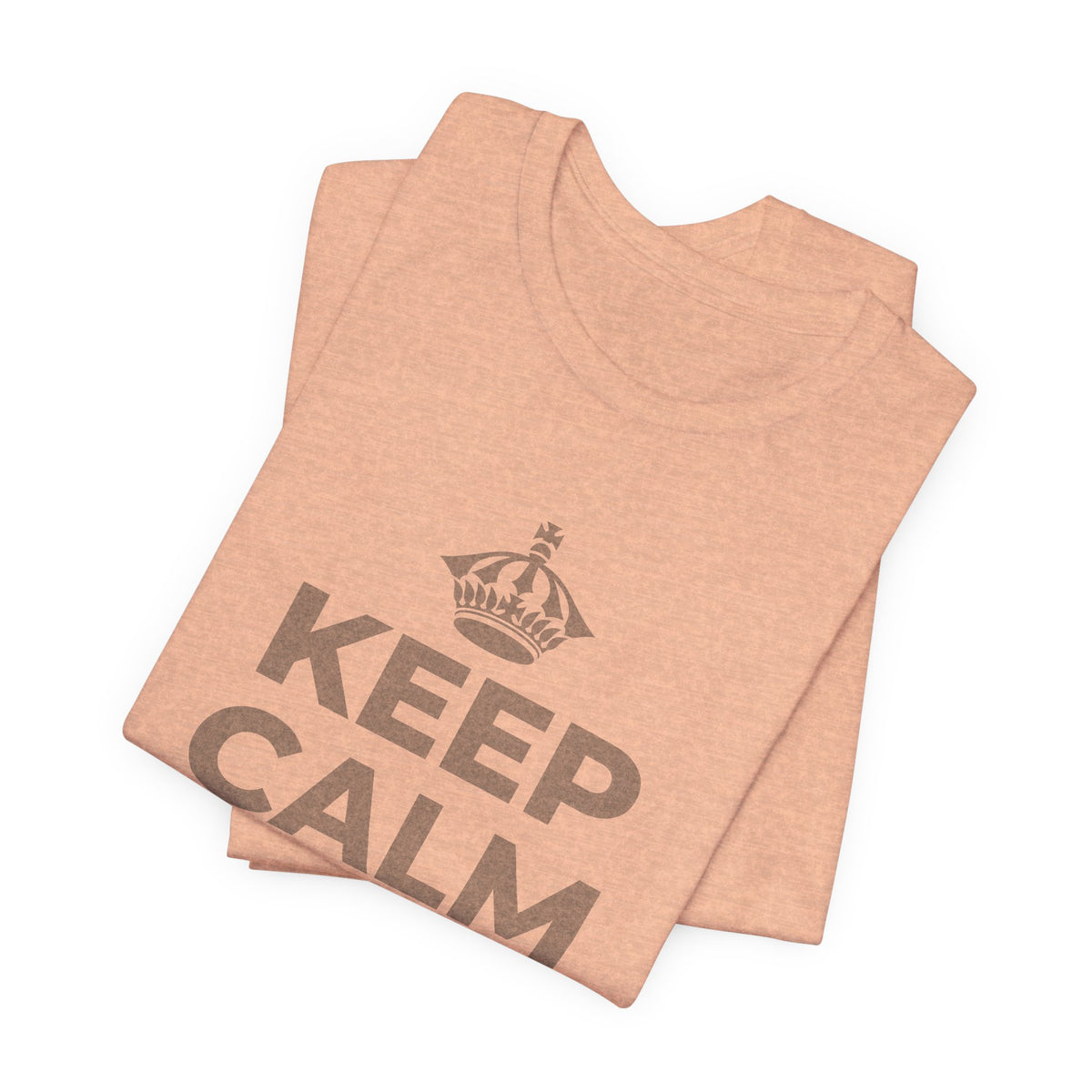 KEEP CALM AND OWN IT T-Shirt (Soft Cream–Heather Mauve)