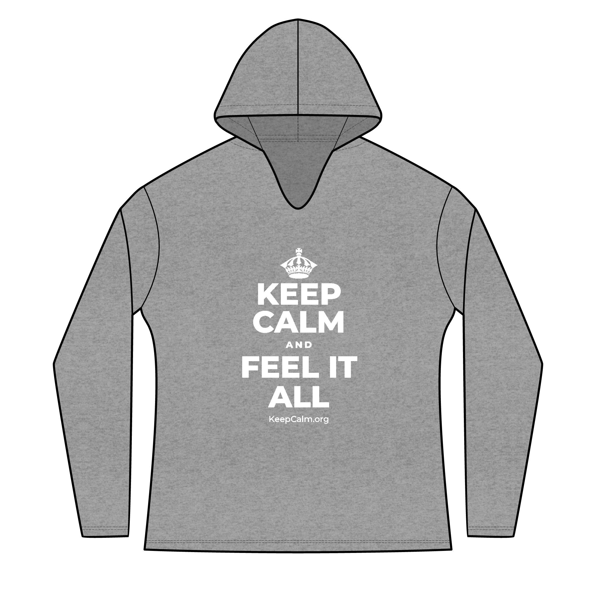 KEEP CALM AND FEEL IT ALL Women's Long Sleeve Hoodie
