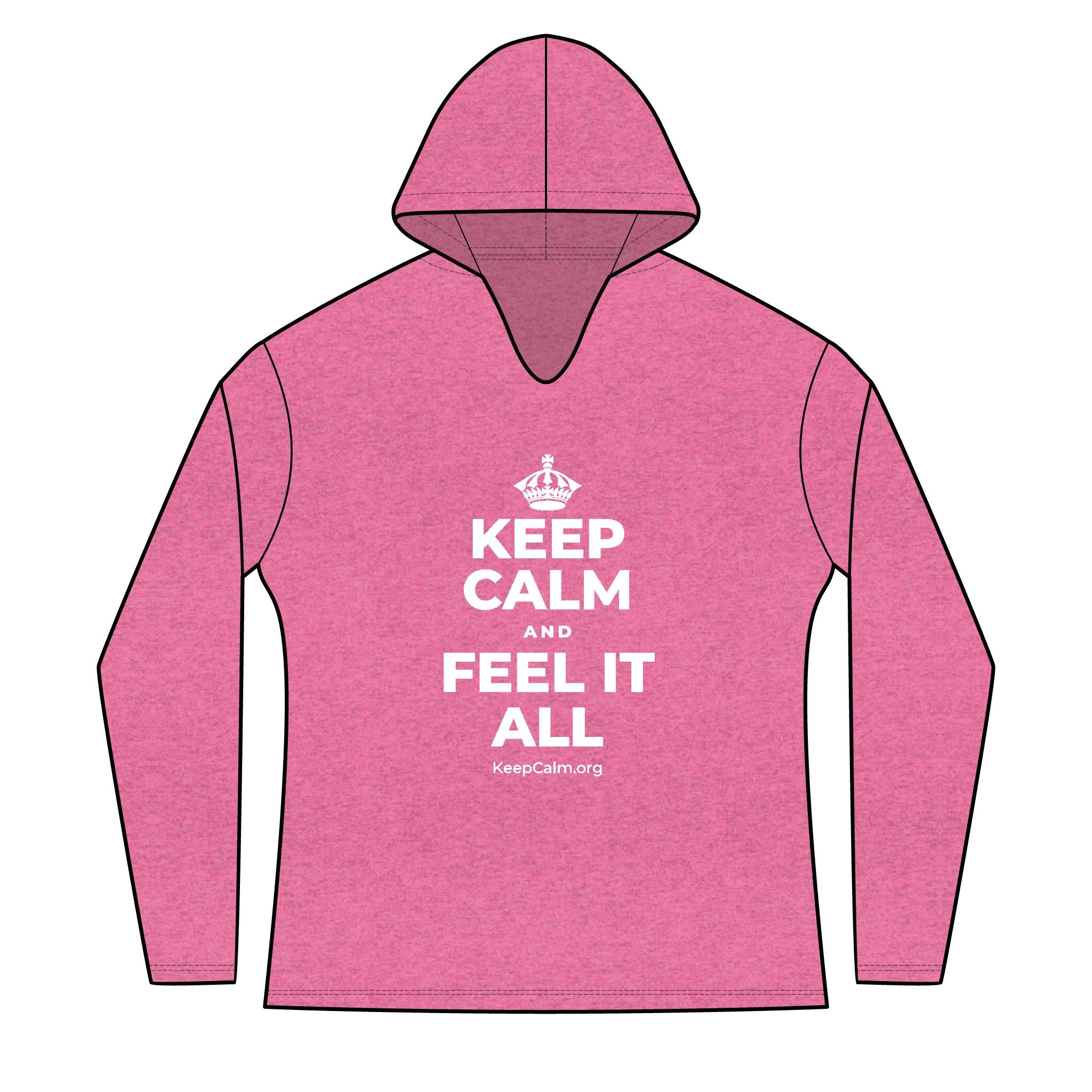 KEEP CALM AND FEEL IT ALL Women's Long Sleeve Hoodie