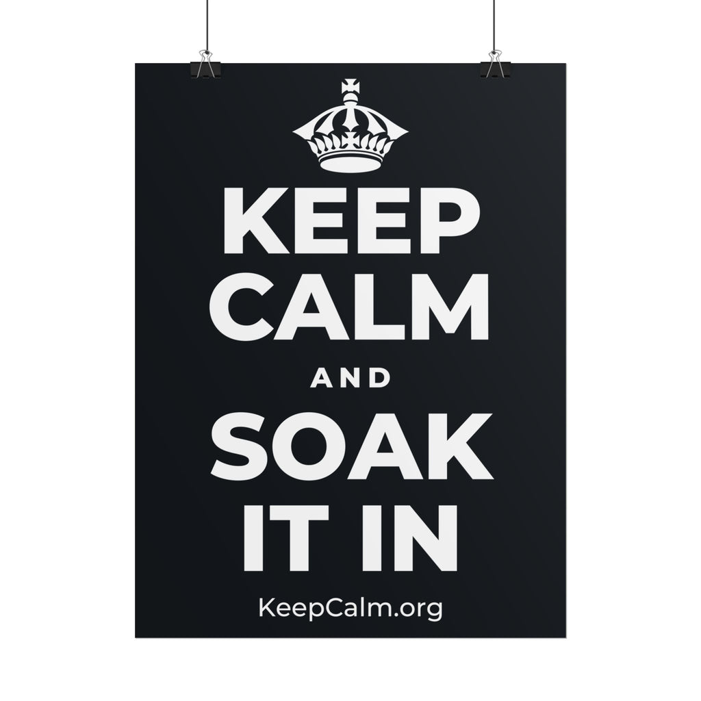 KEEP CALM AND SOAK IT IN Poster (Dark)