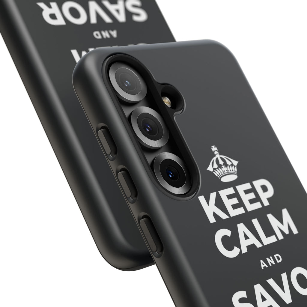 KEEP CALM AND SAVOR THE SMALL JOYS Phone Case (Dark)