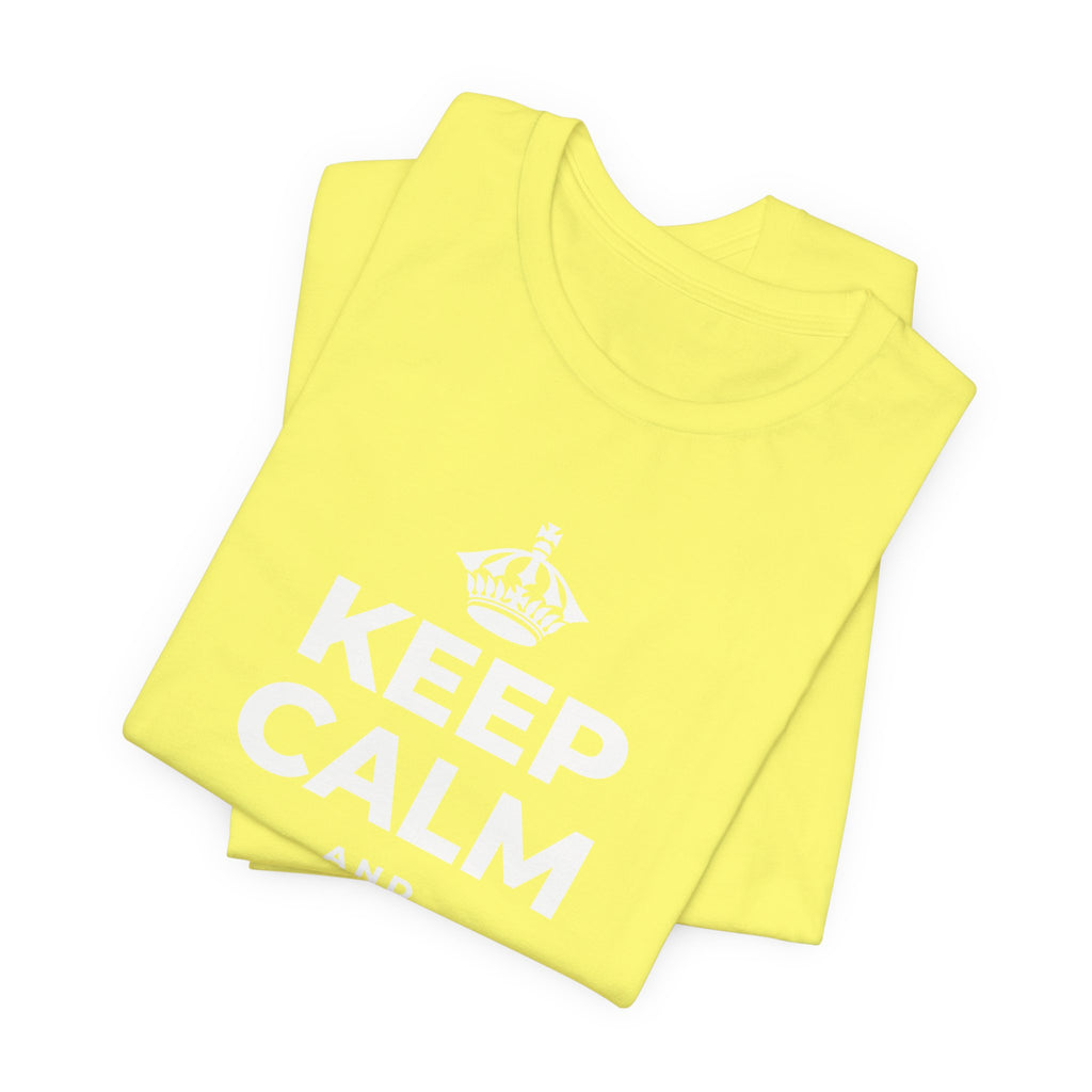 KEEP CALM AND RUN THE CITY T-Shirt (Soft Cream–Heather Mauve)