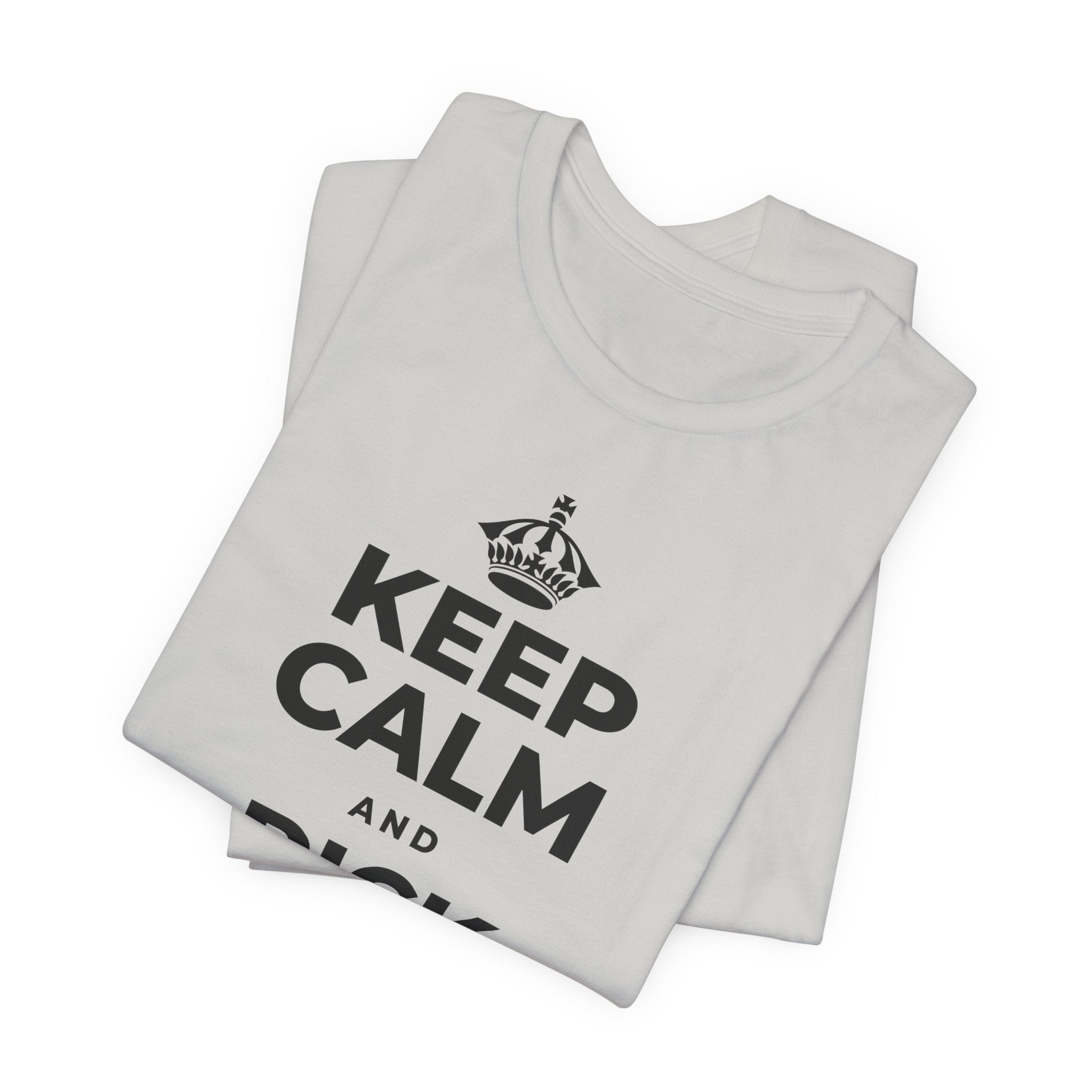 KEEP CALM AND PICK YOUR BATTLE T-Shirt (Baby Blue–Silver)