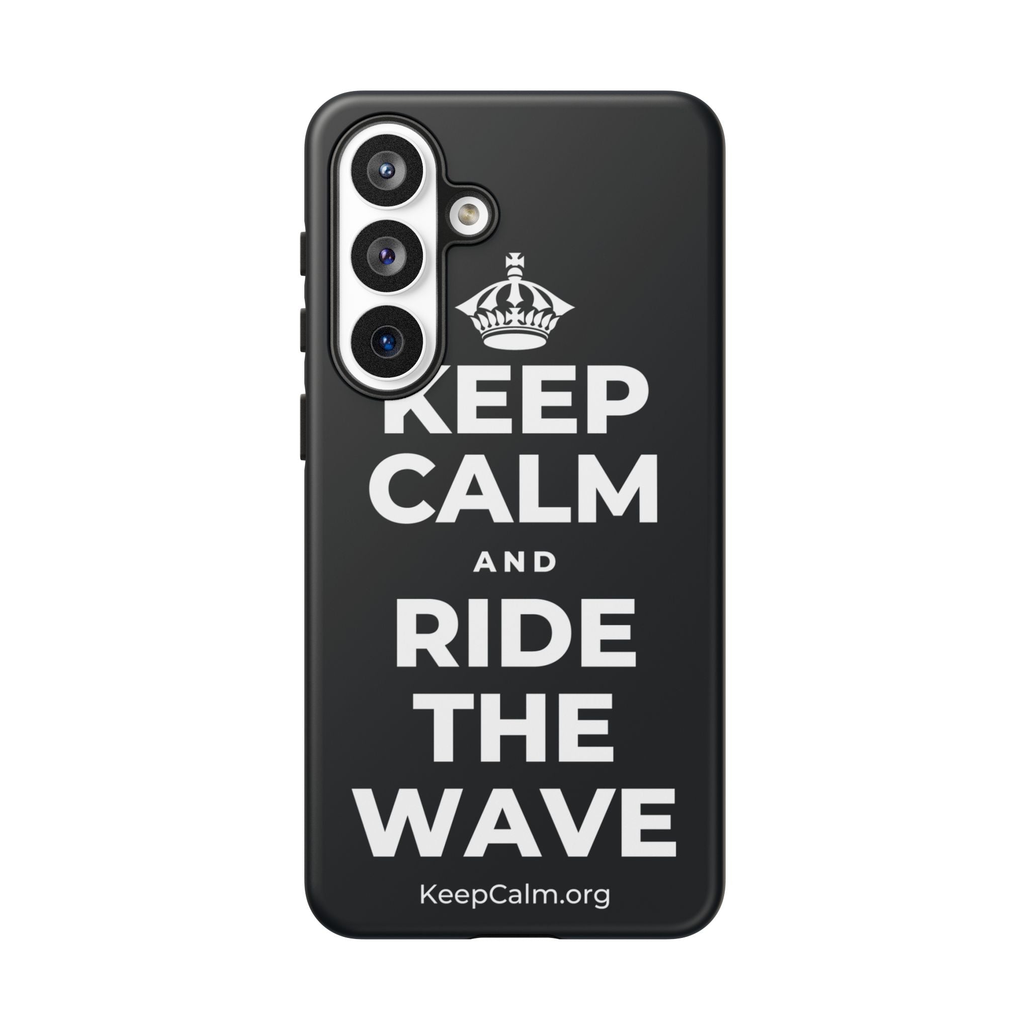 KEEP CALM AND RIDE THE WAVE Phone Case (Dark)