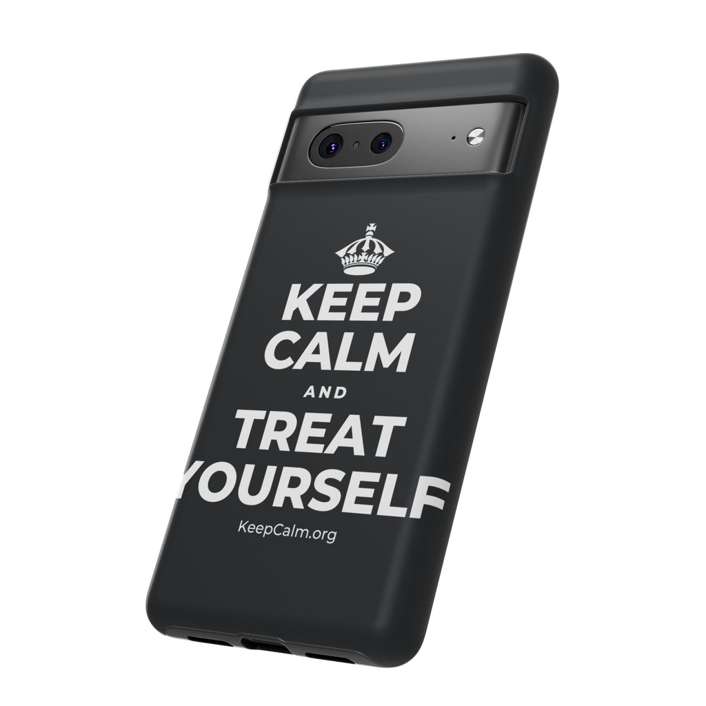 KEEP CALM AND TREAT YOURSELF Phone Case (Dark)