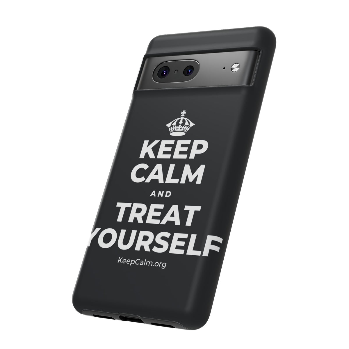 KEEP CALM AND TREAT YOURSELF Phone Case (Dark)